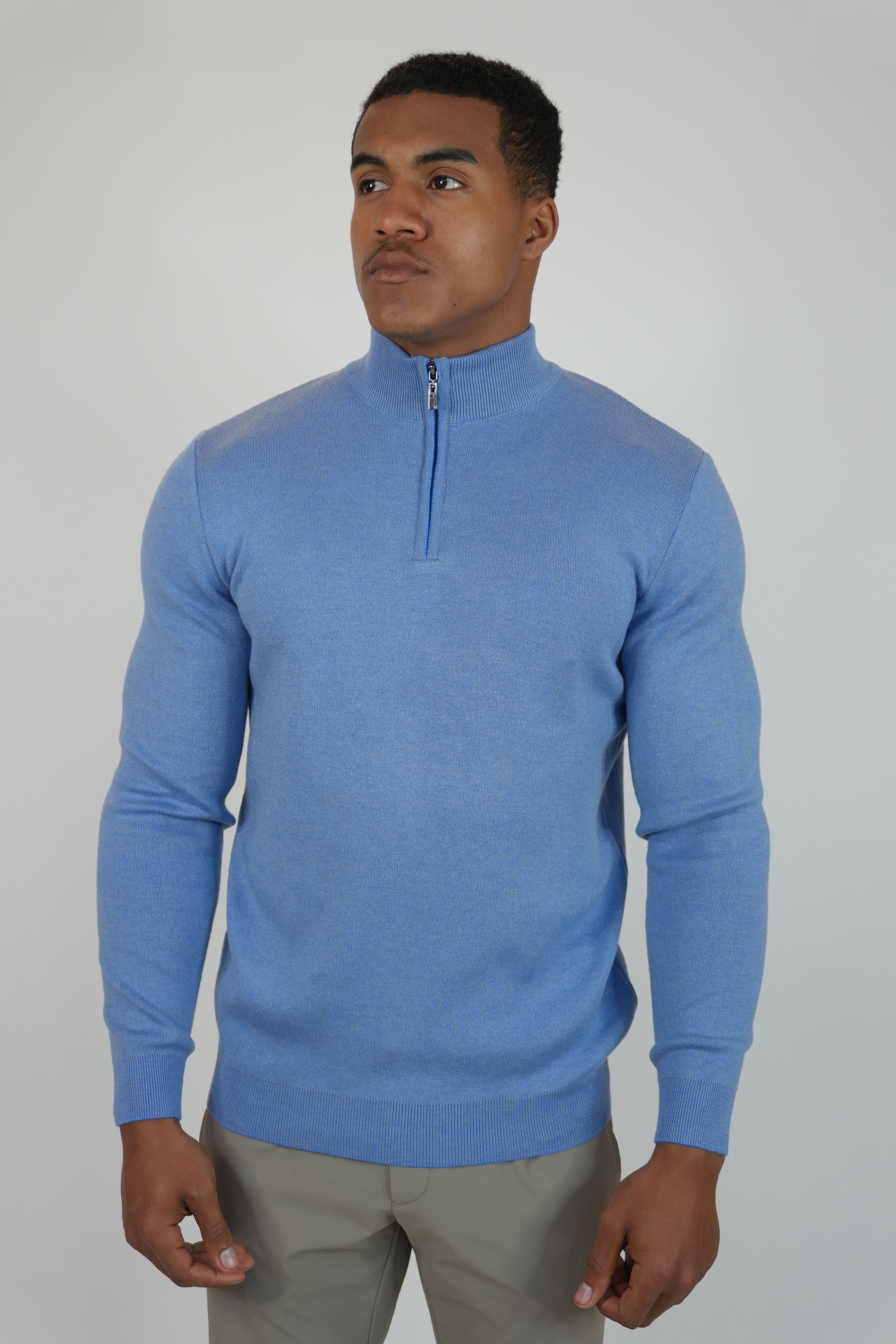 Half-Zip Sweater Blue