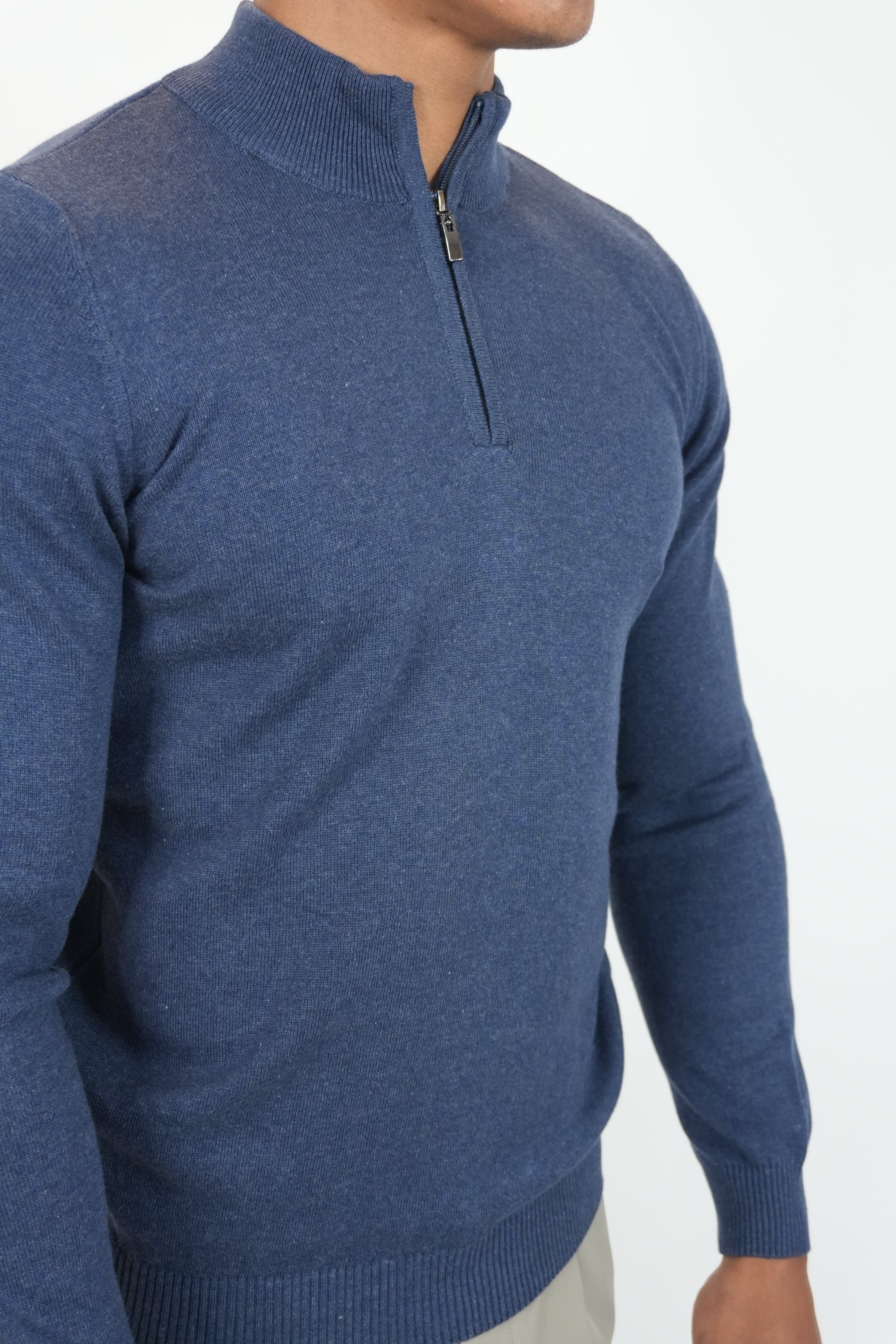 Half-Zip Sweater Navy Blue