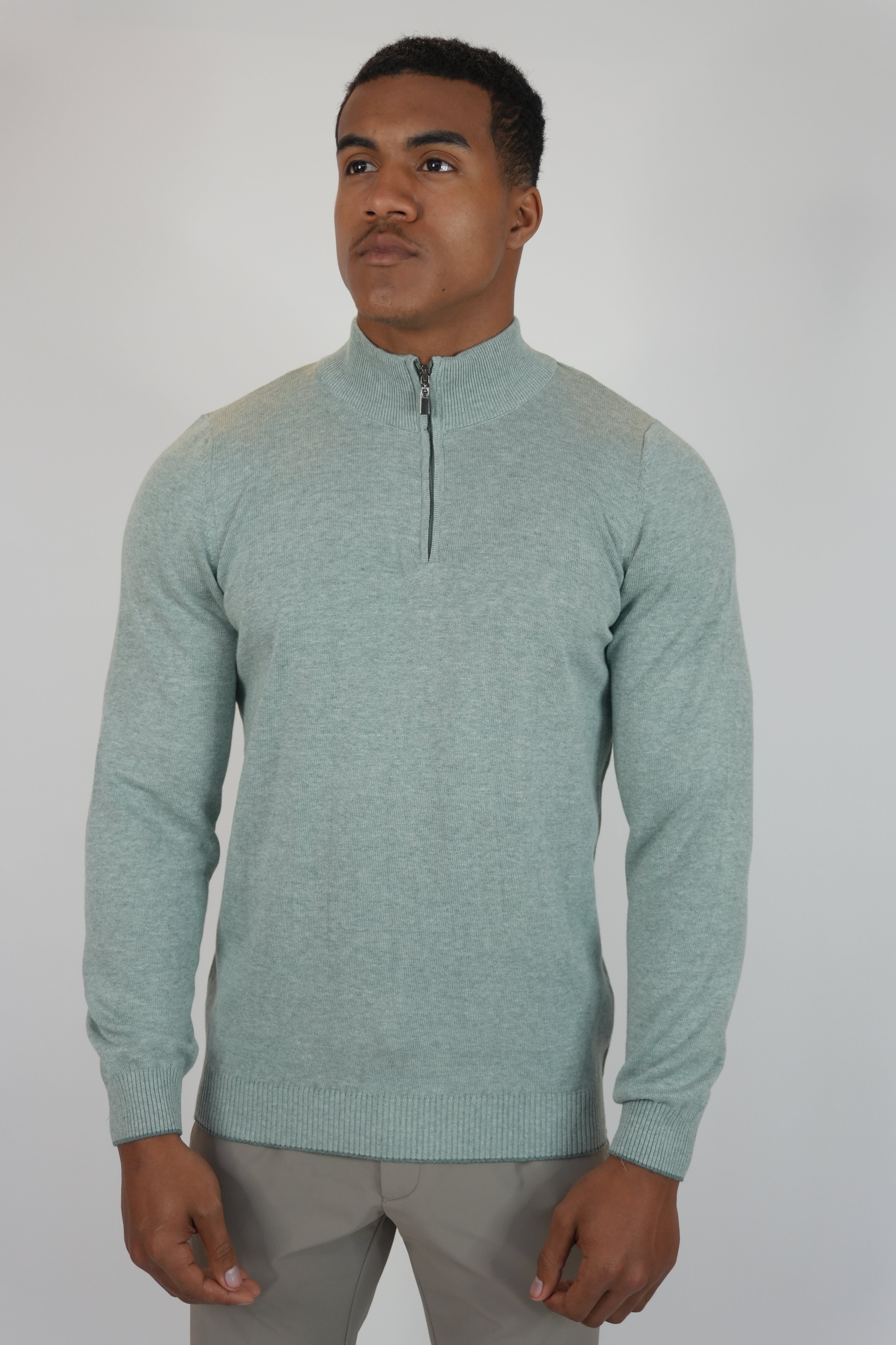 Half-Zip Sweater Green