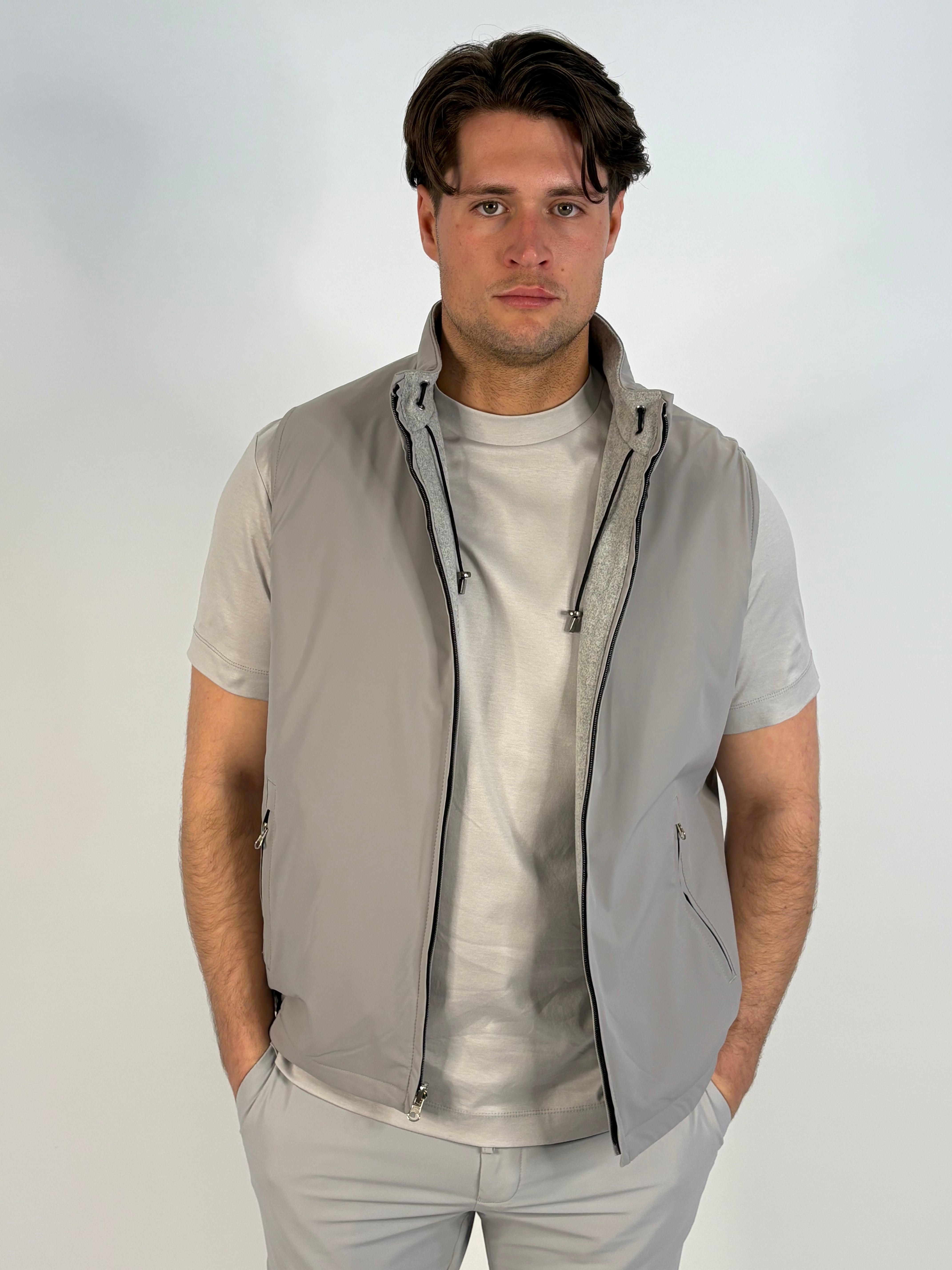 Marfélli Two-Sides Brushed wool Gilet Grey