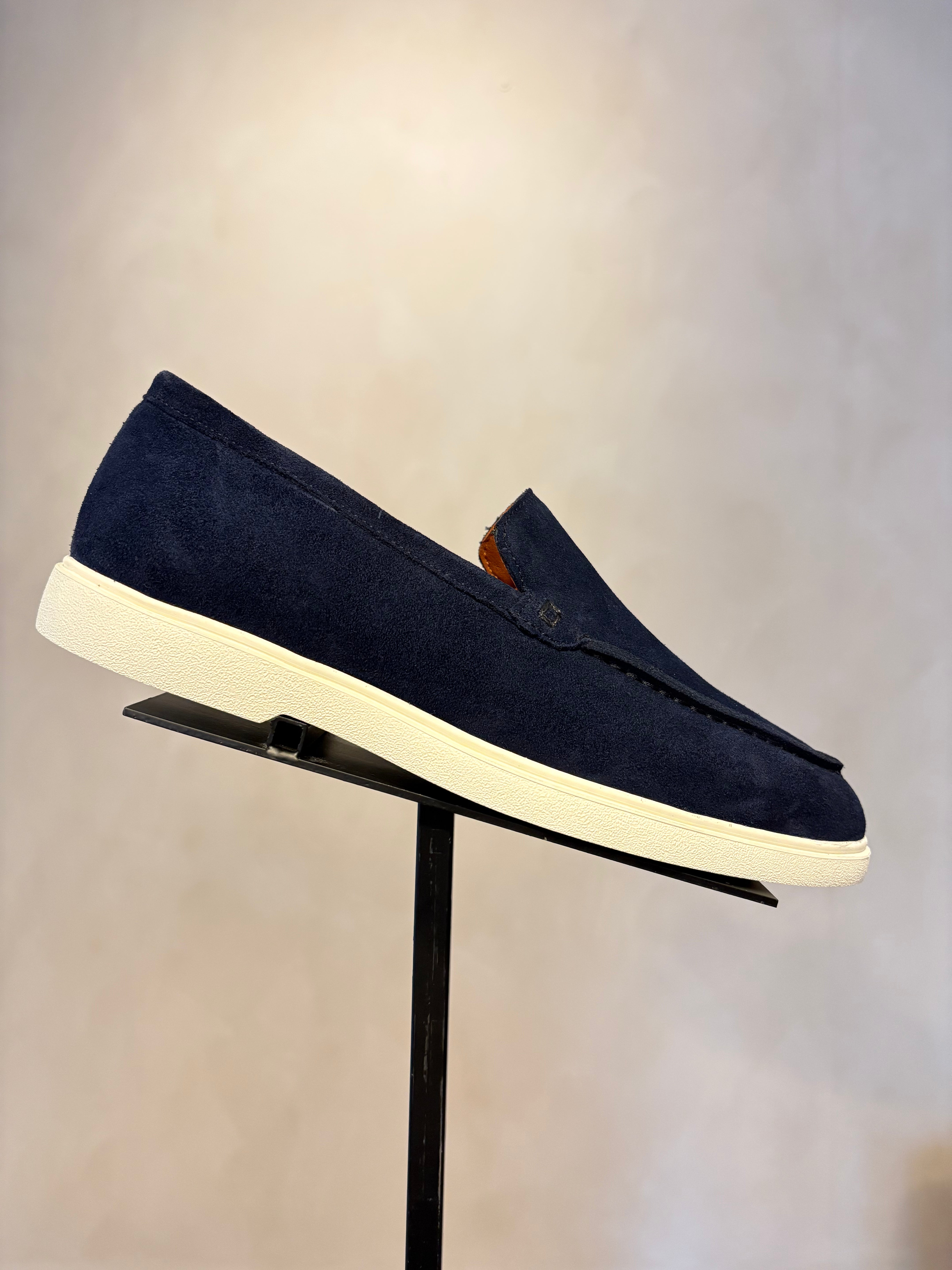 Suede Loafers Navy Blue
