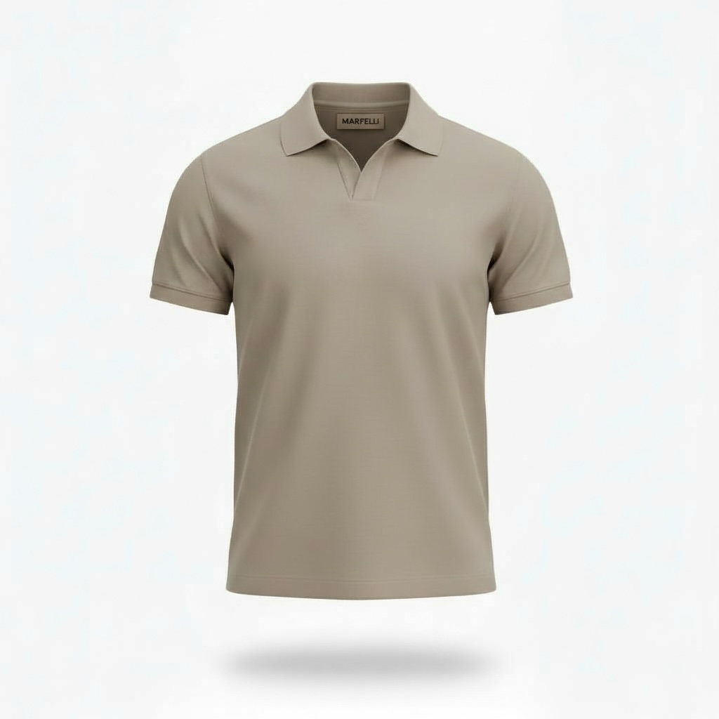 Elan Knit Polo Greige