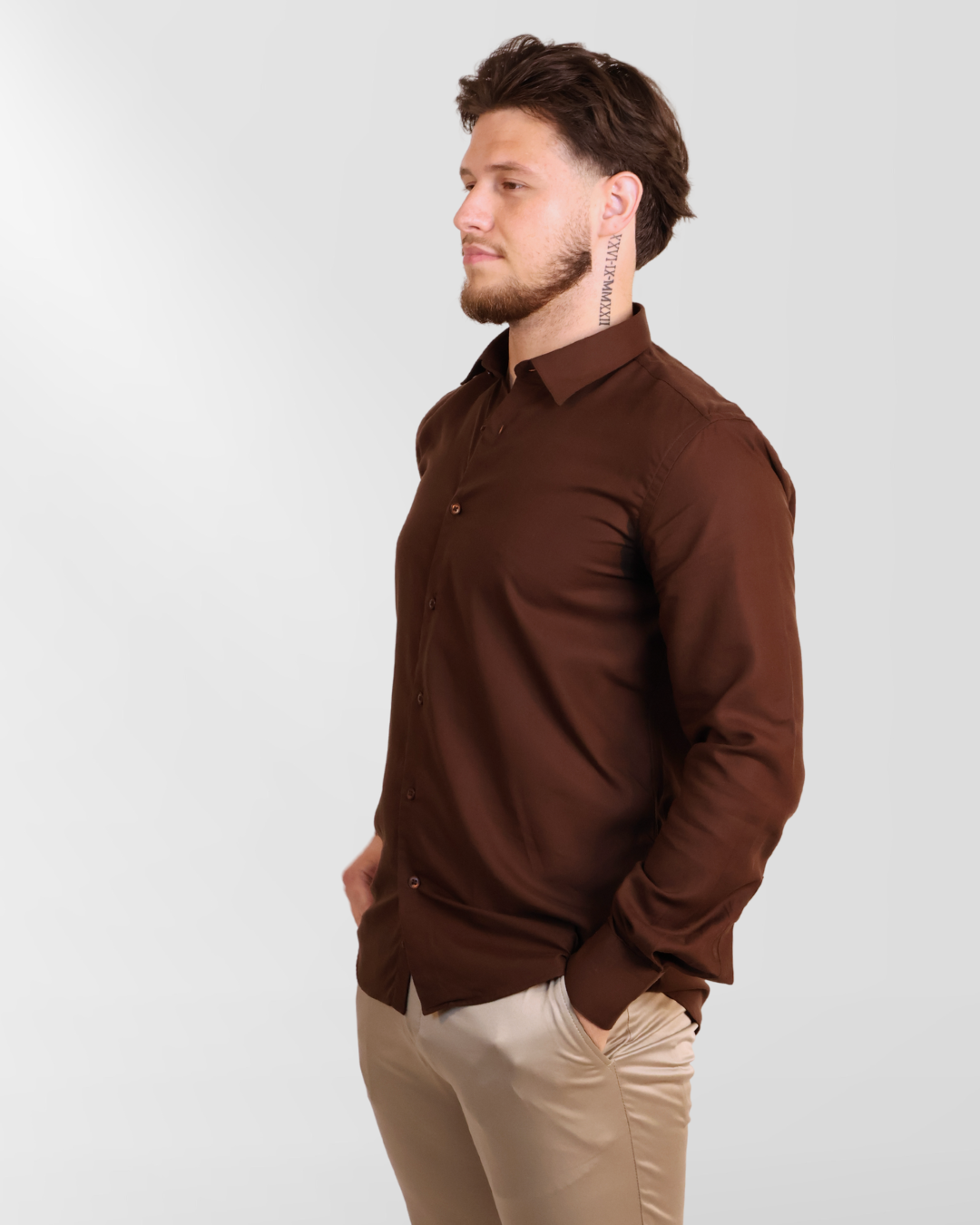 Mercesized Overhemd Brown