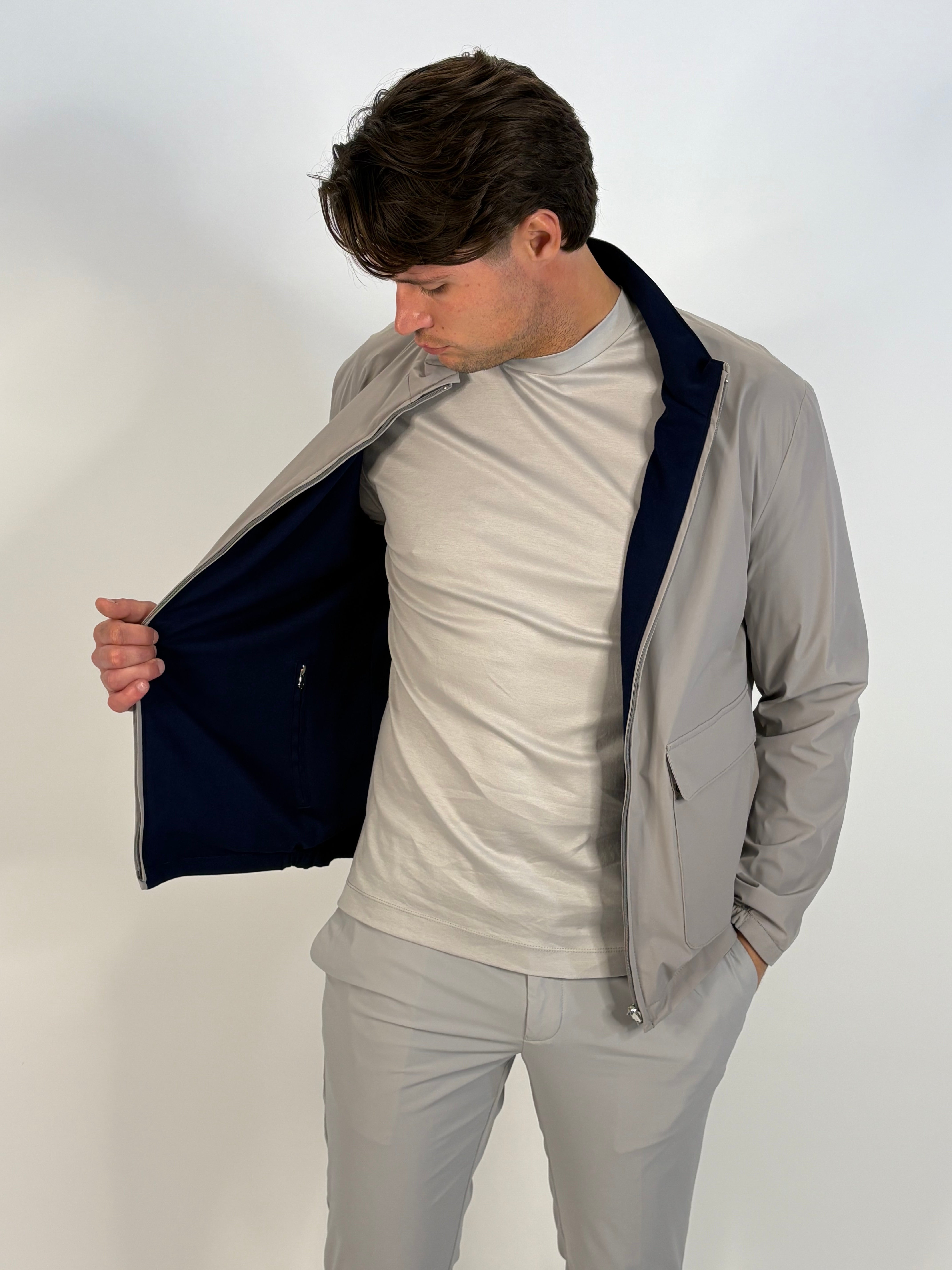 Marfélli Two-Sided Jacket Light Grey/Navy