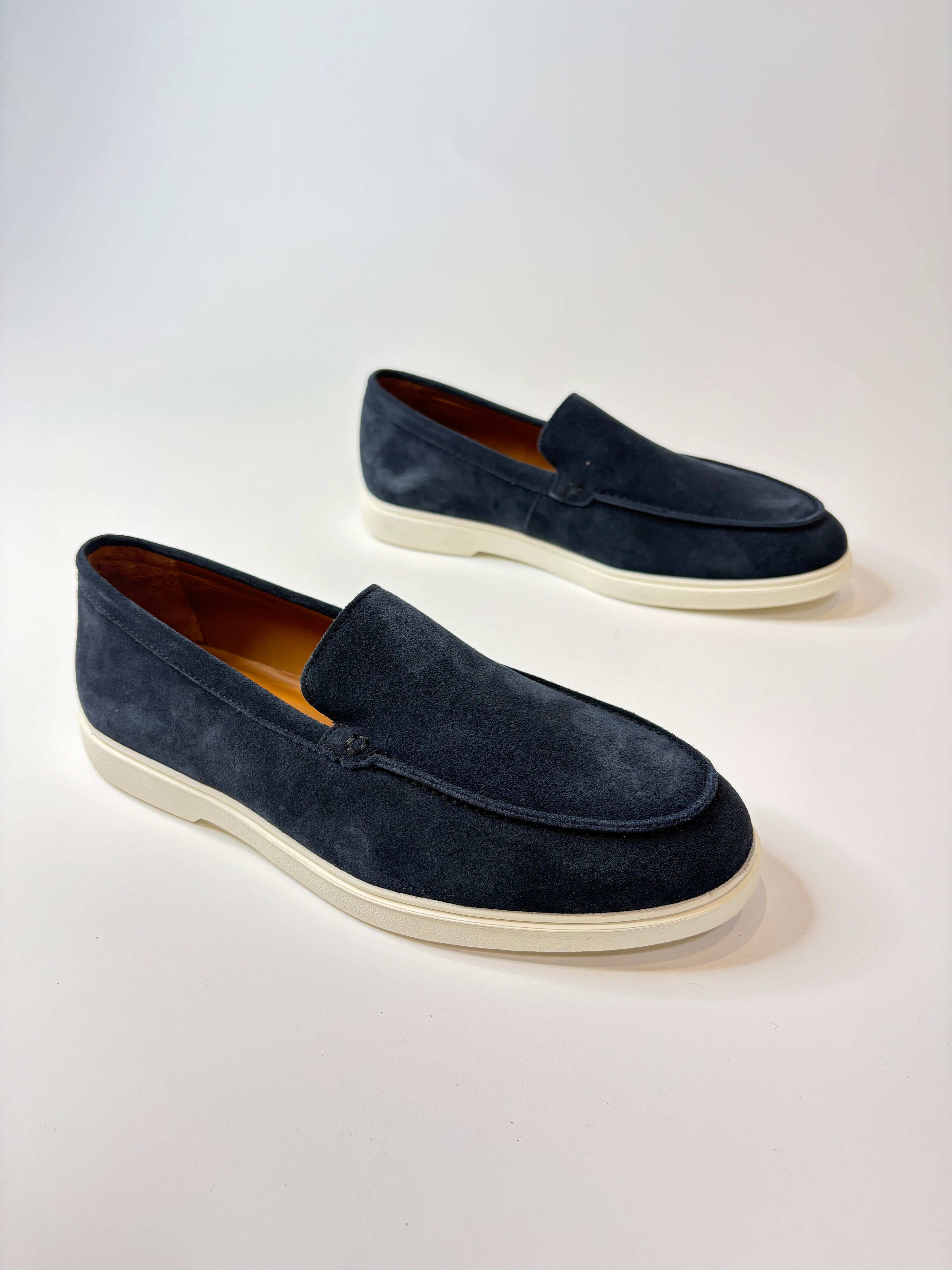 Marfélli Suede Loafers Navy Blue