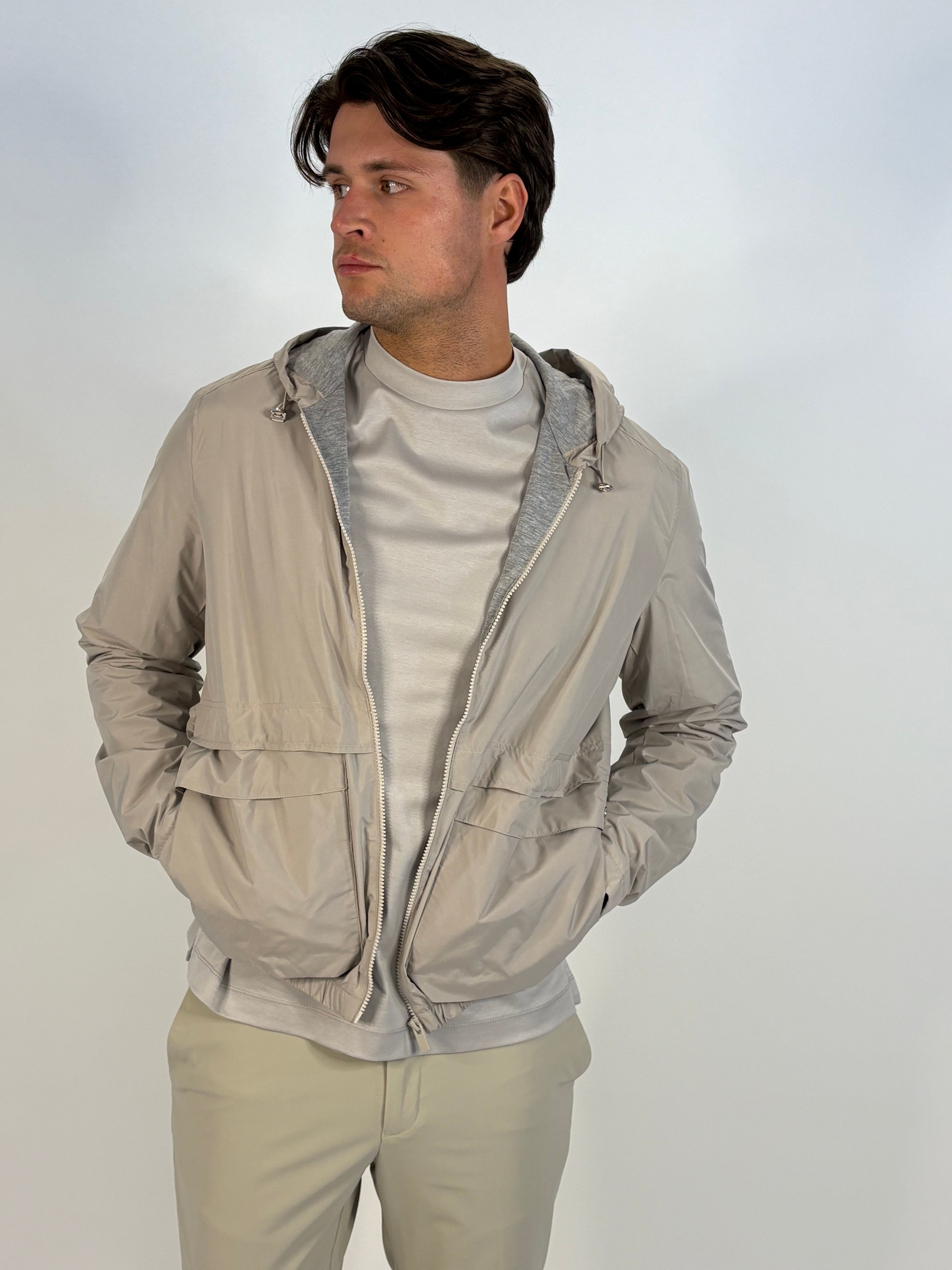 Marfélli Hooded Summer Jacket Greige