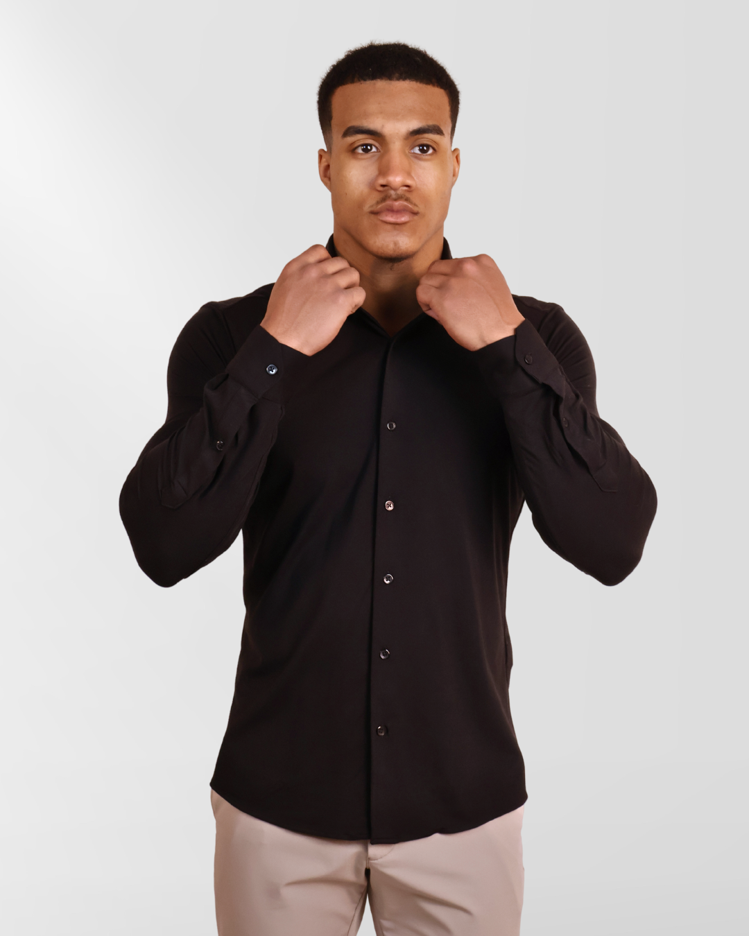 Stretch Overhemd Black