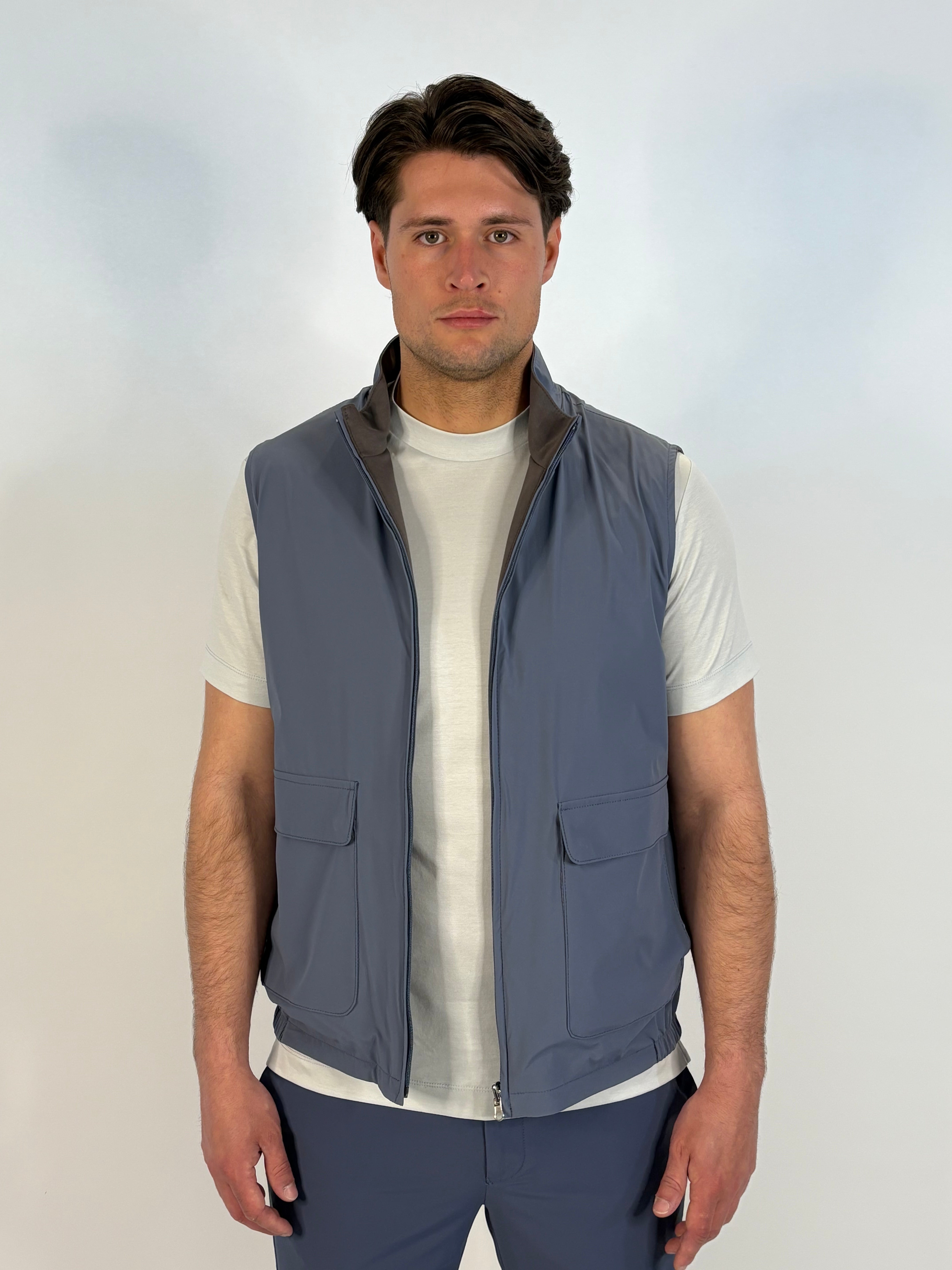 Marfélli Two-Sides Gilet Indigo/Grey