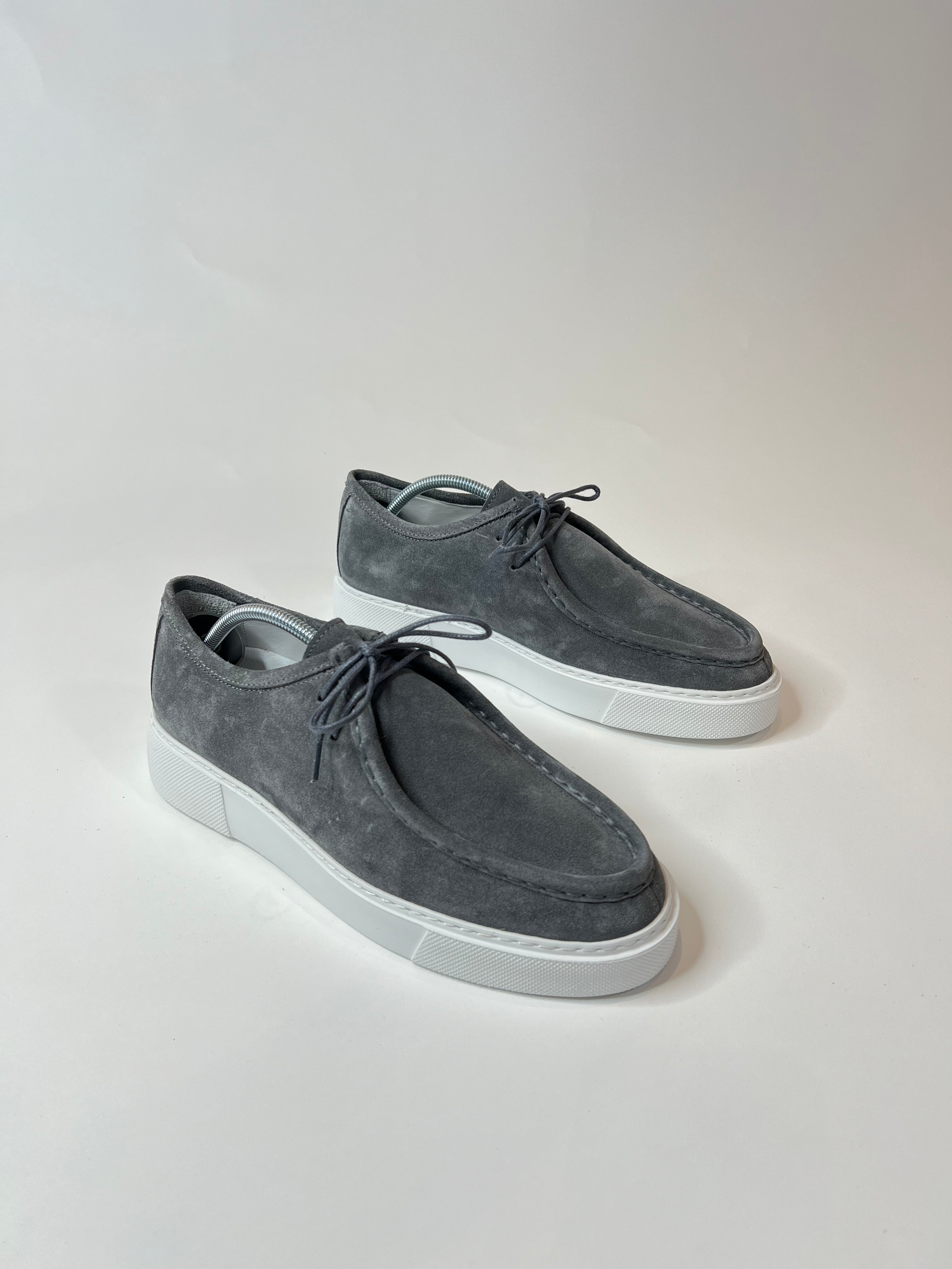 Marfélli Suede Loafers Met Veters Antraciet