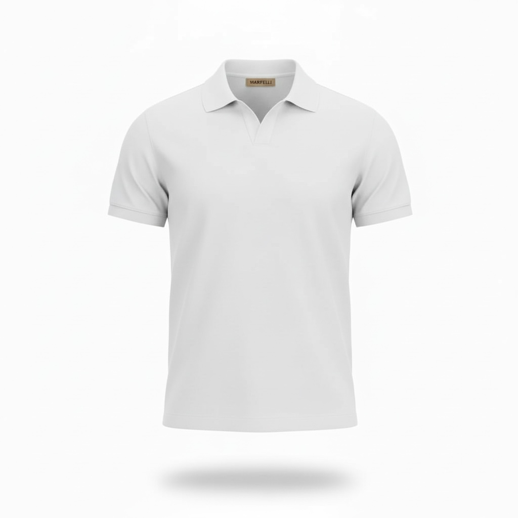 Elan Knit Polo White