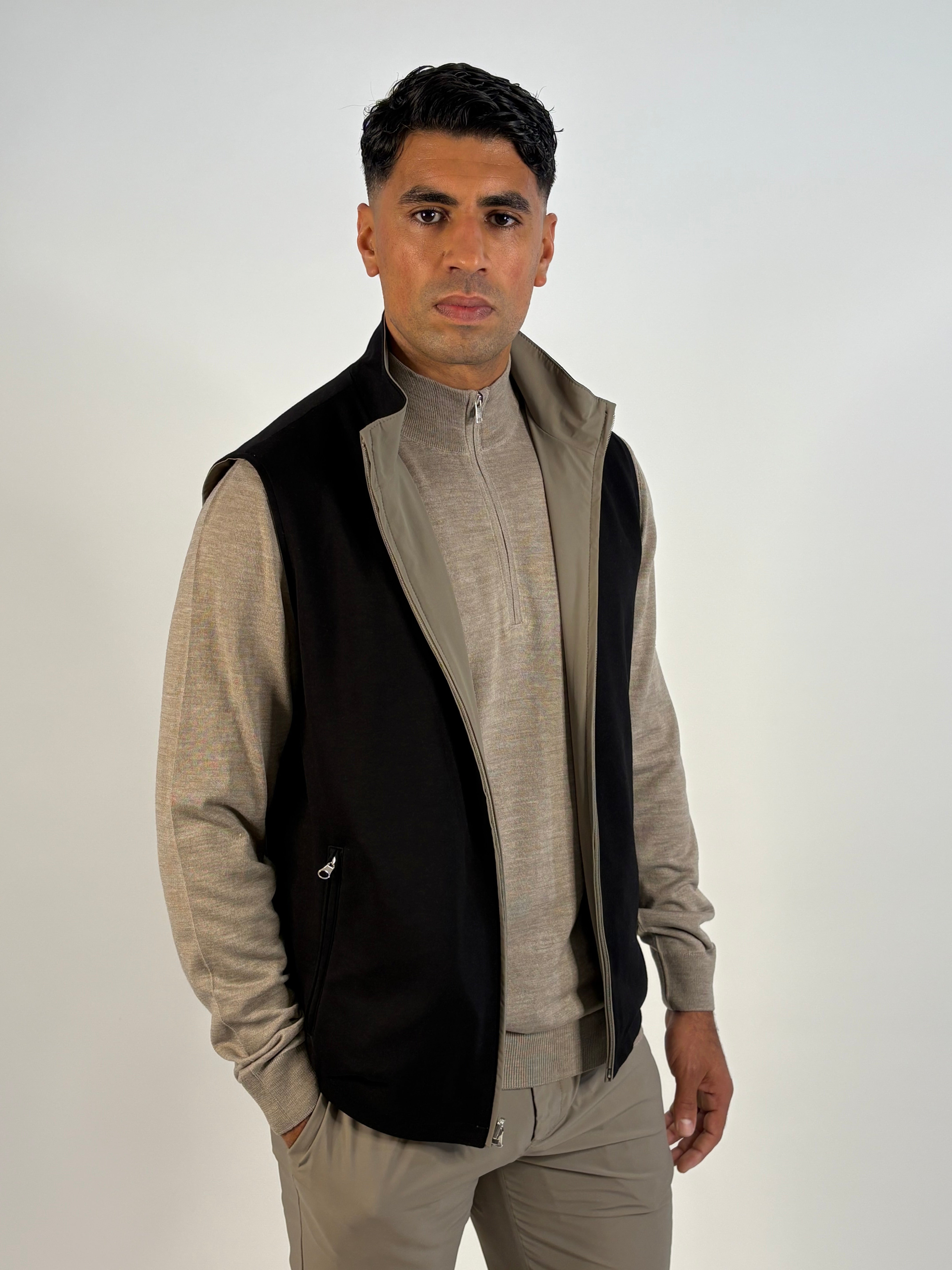Marfélli Two-Sides Gilet Taupe/Black