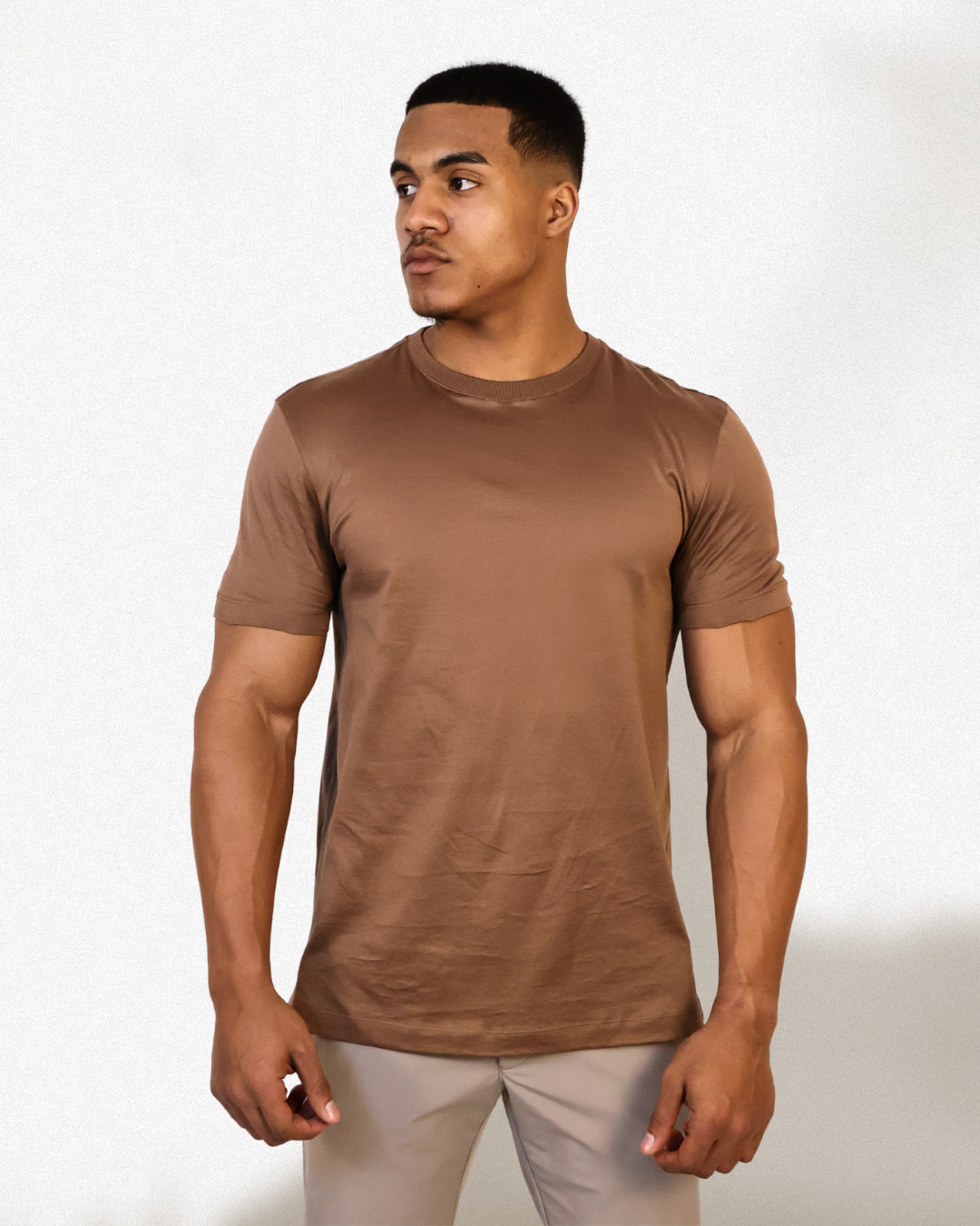 Mercesized T-Shirt Brown
