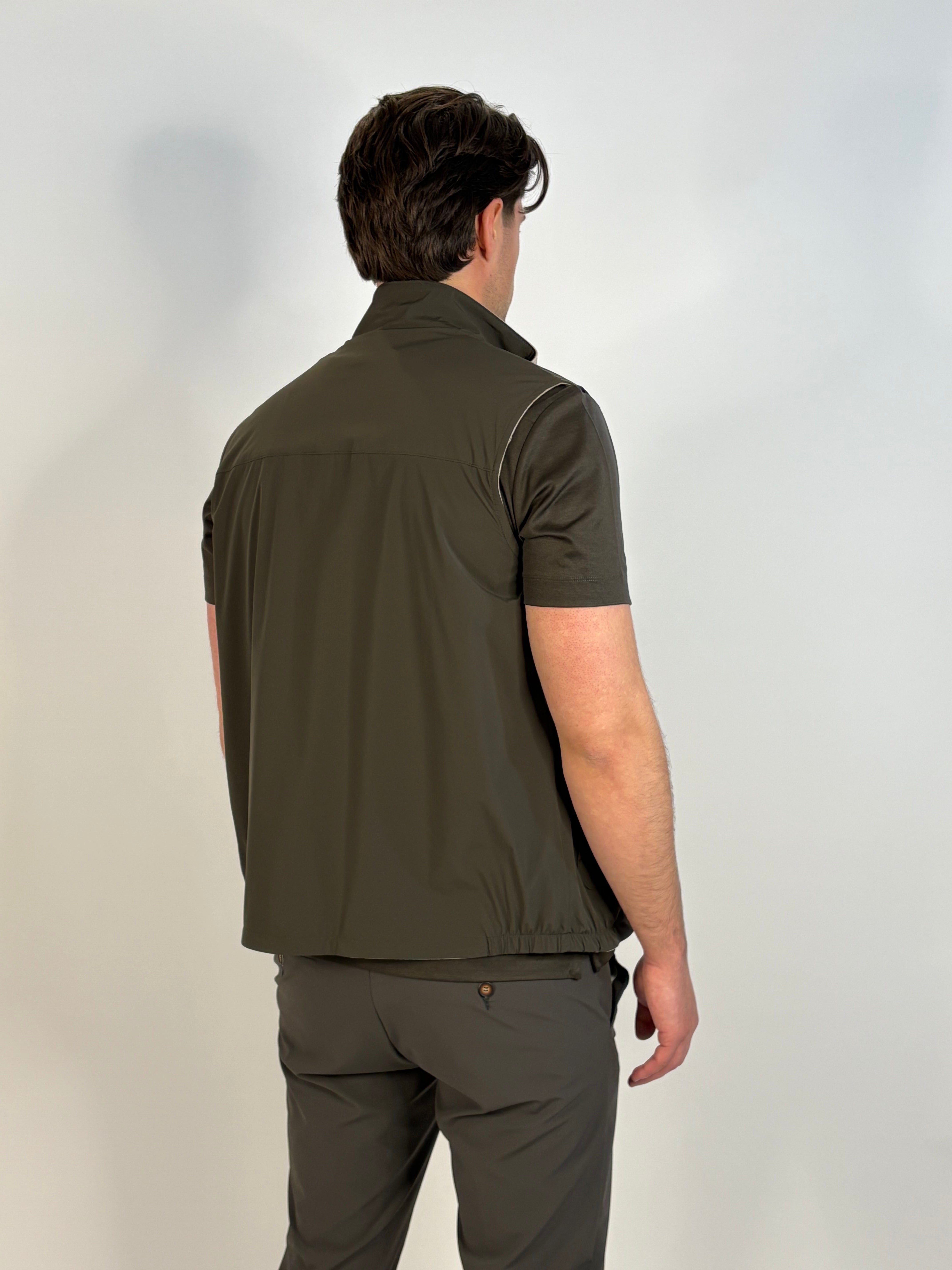 Marfélli Two-Sided Gilet Khaki/Beige