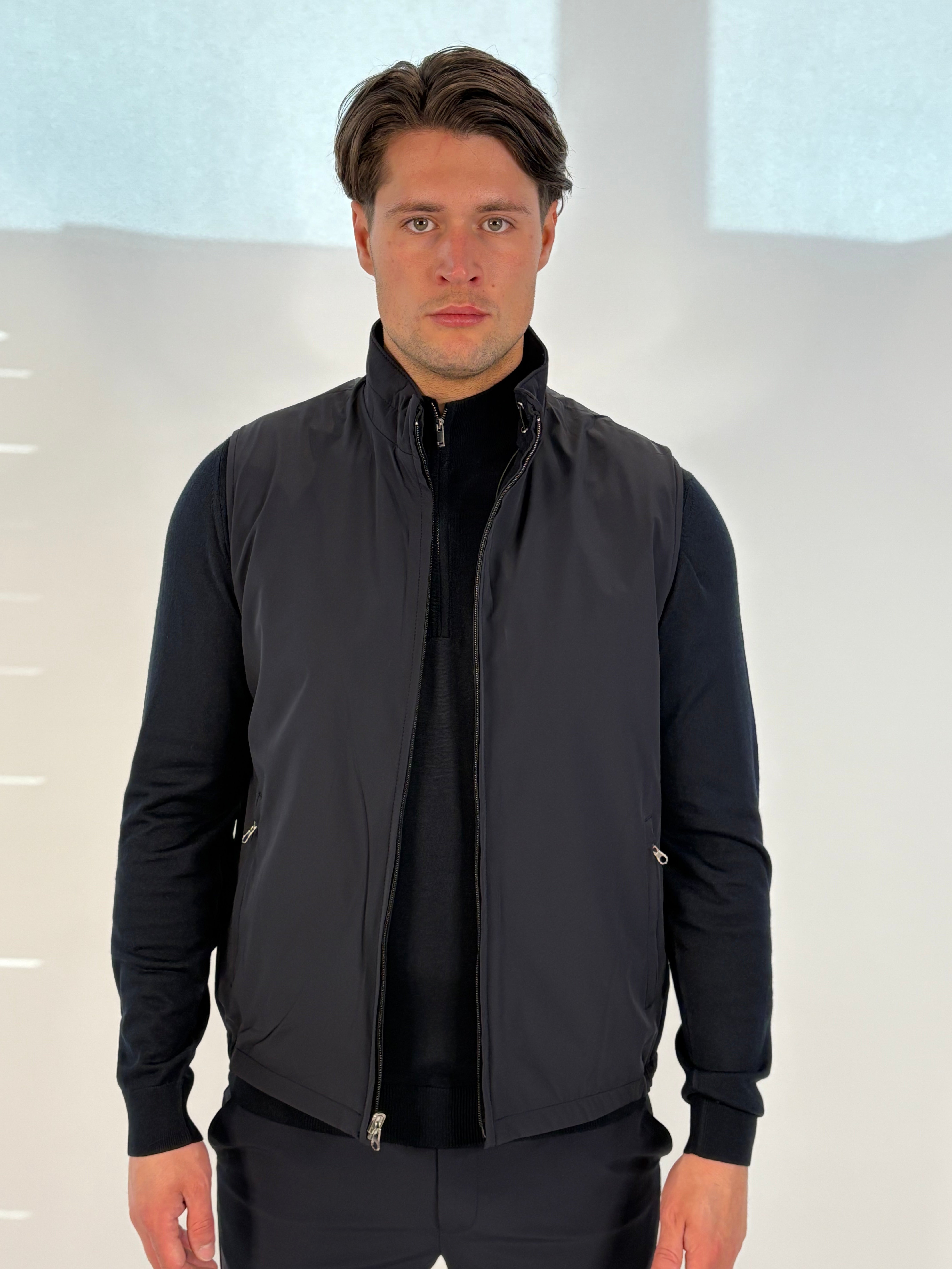 Marfélli Two-Sides Brushed wool Gilet Navy