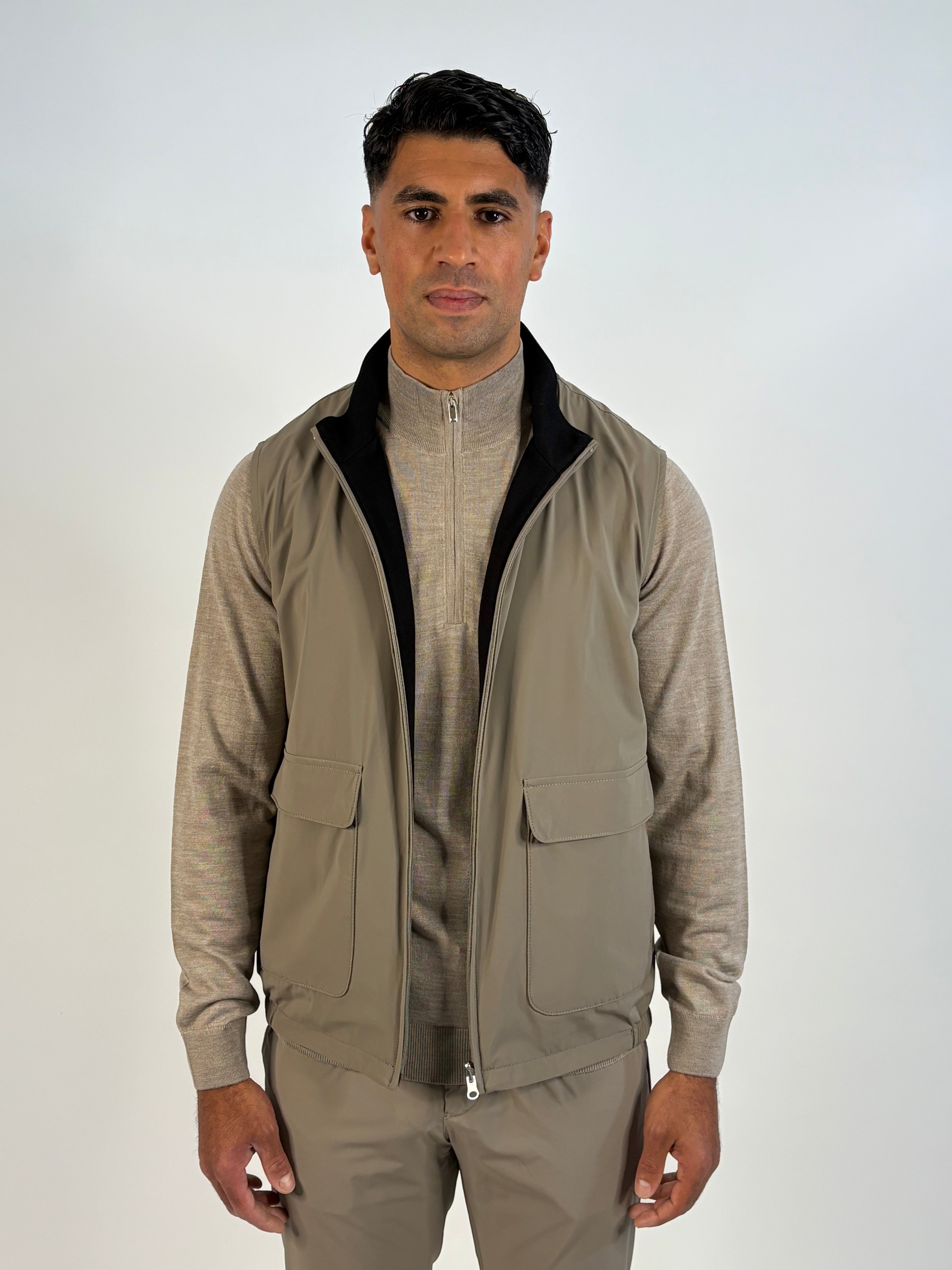 Marfélli Two-Sides Gilet Taupe/Black