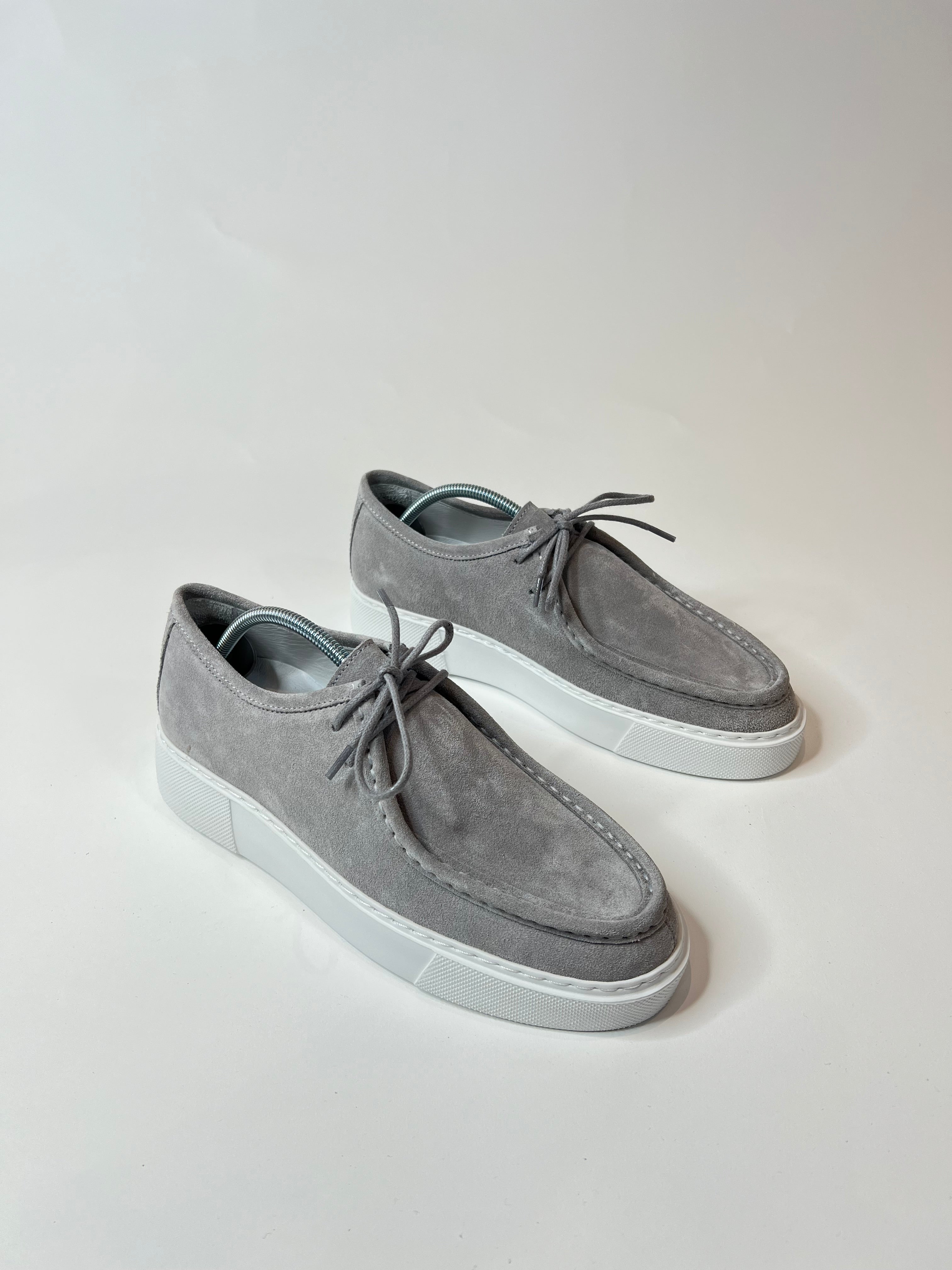 Marfélli Suede Loafers Met Veters Grey