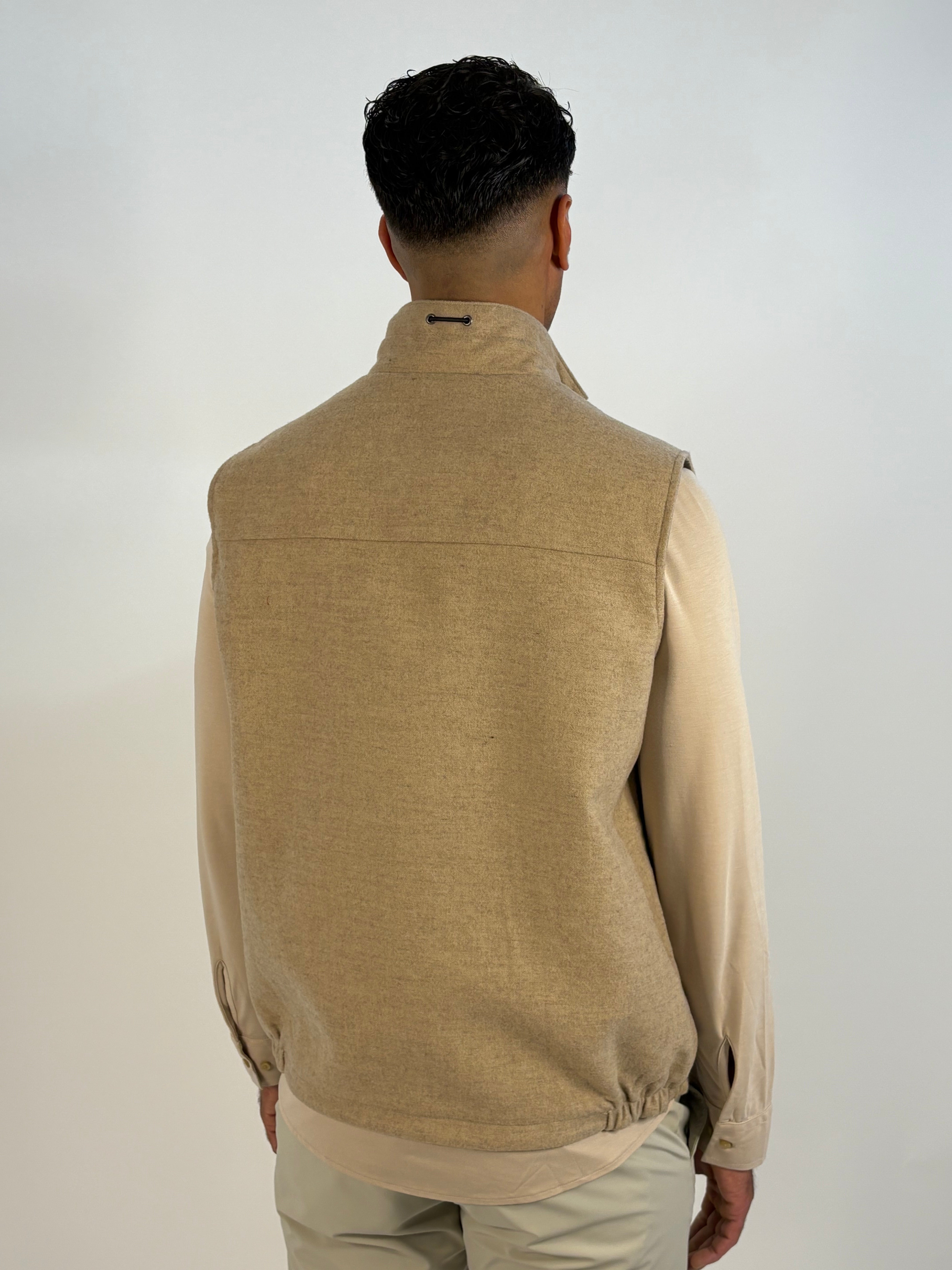 Marfélli Two-Sides Brushed wool Gilet Beige