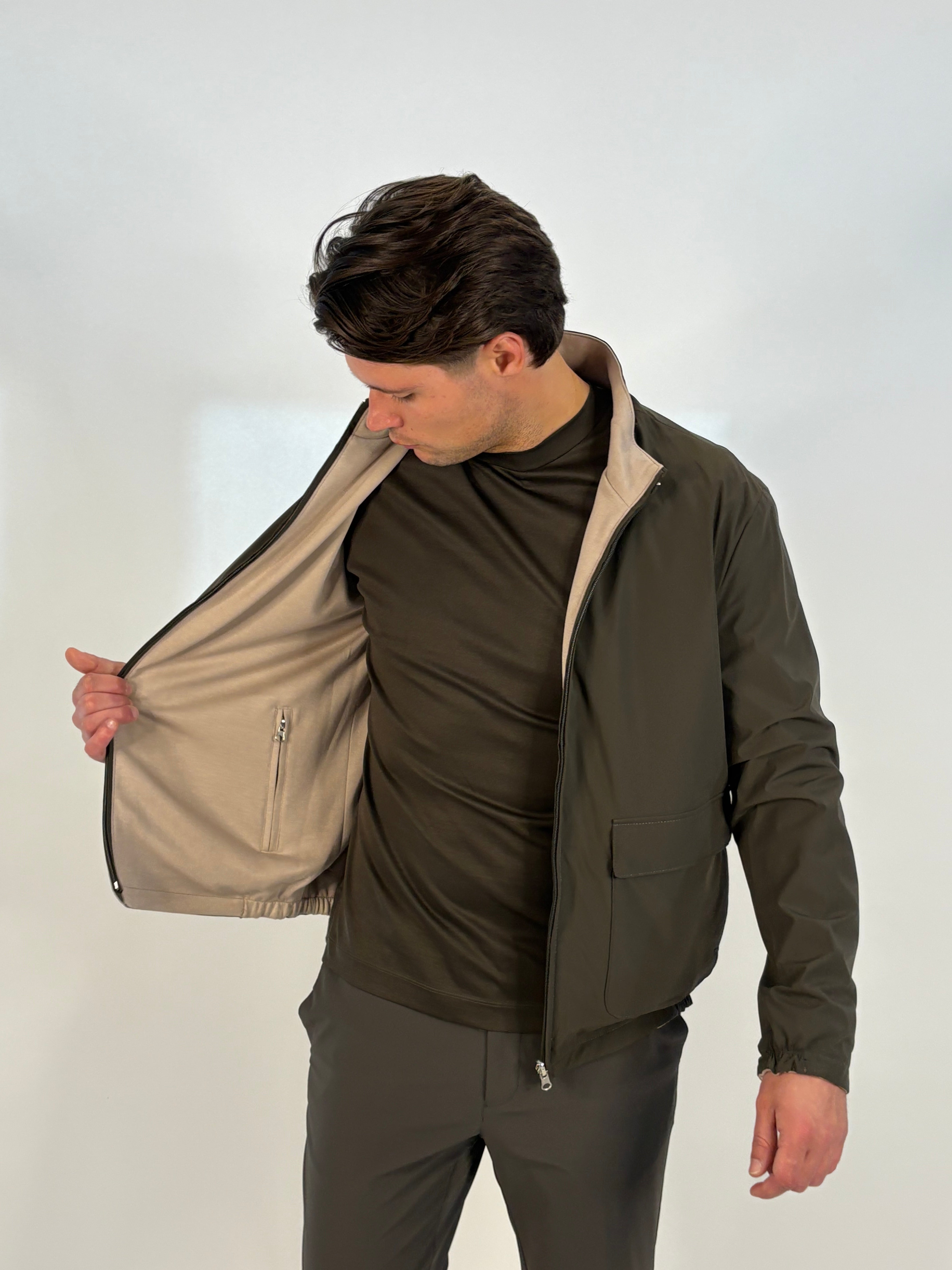 Marfélli Two-Sided Jacket Khaki/Beige