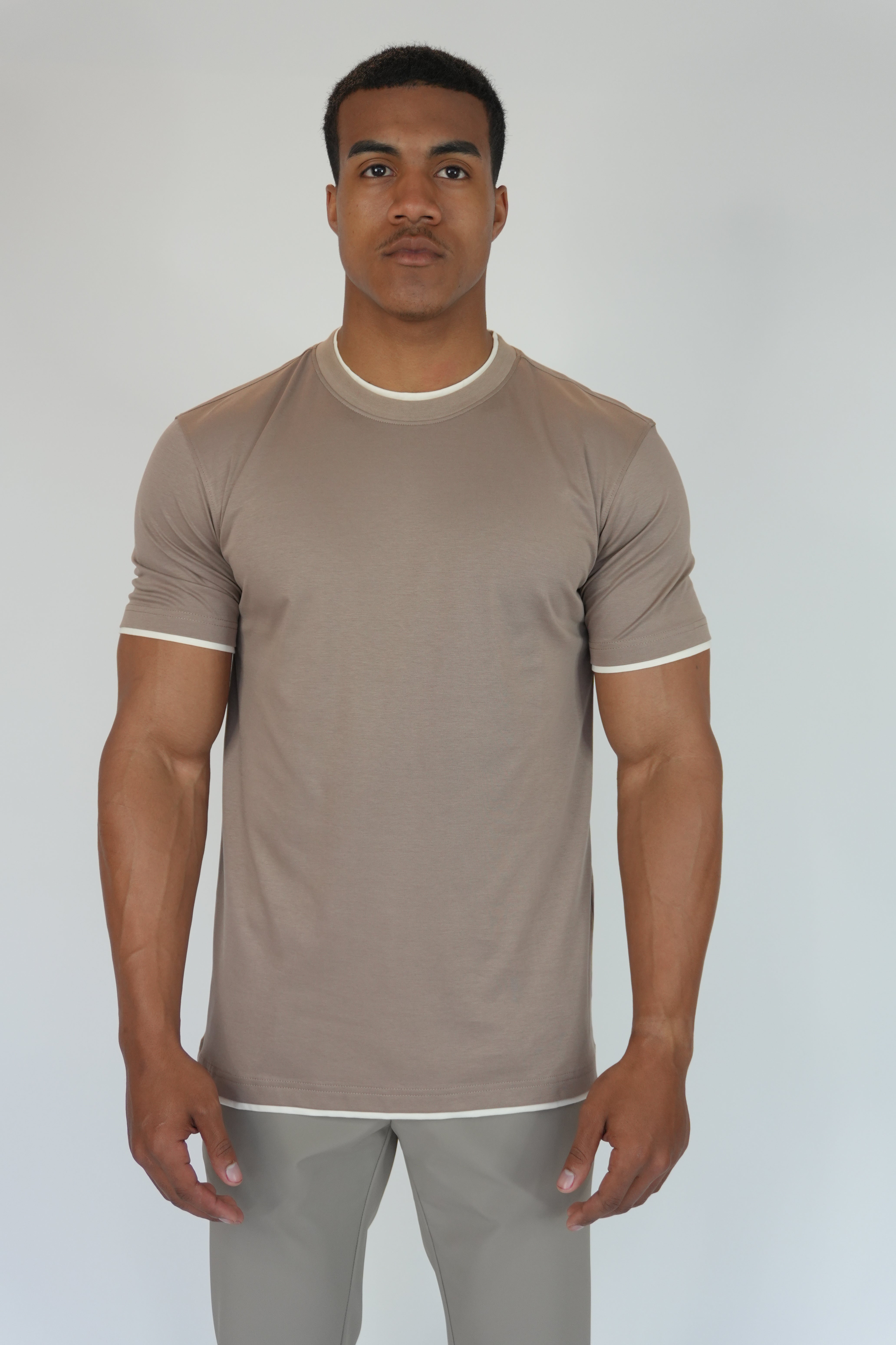 Crew Neck T-Shirt Taupe