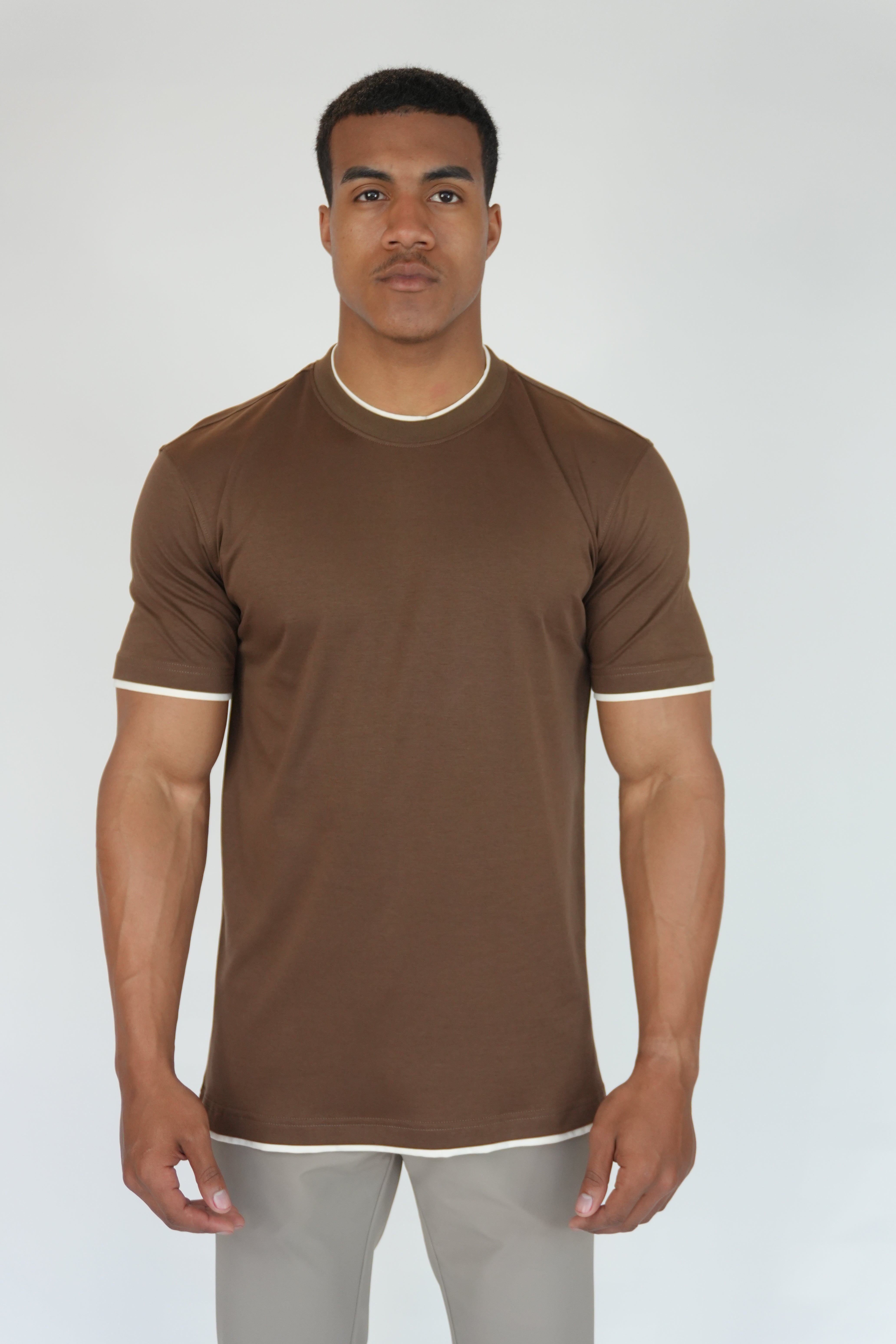 Crew Neck T-Shirt Dark Brown