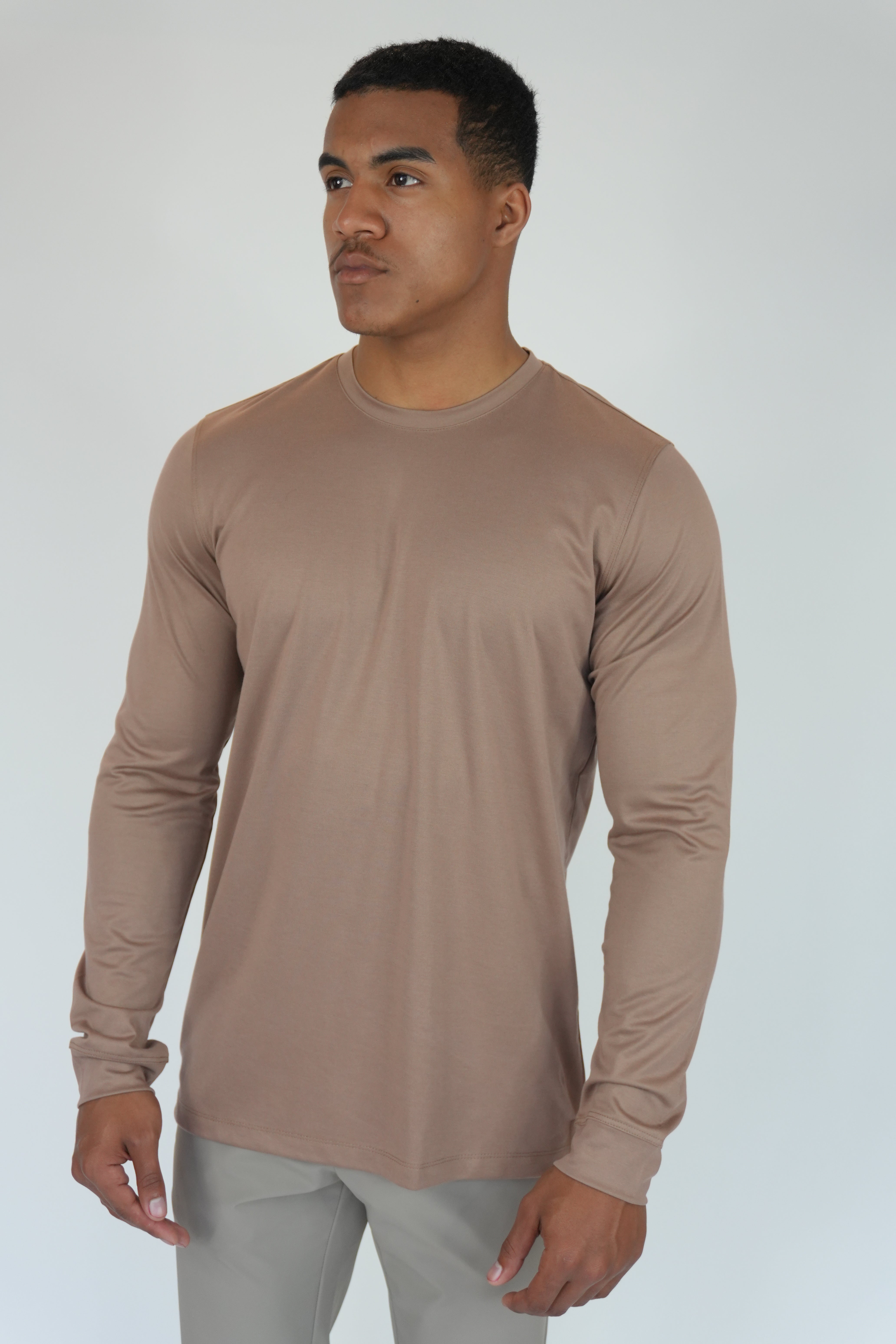 Mercesized Longsleeve Taupe