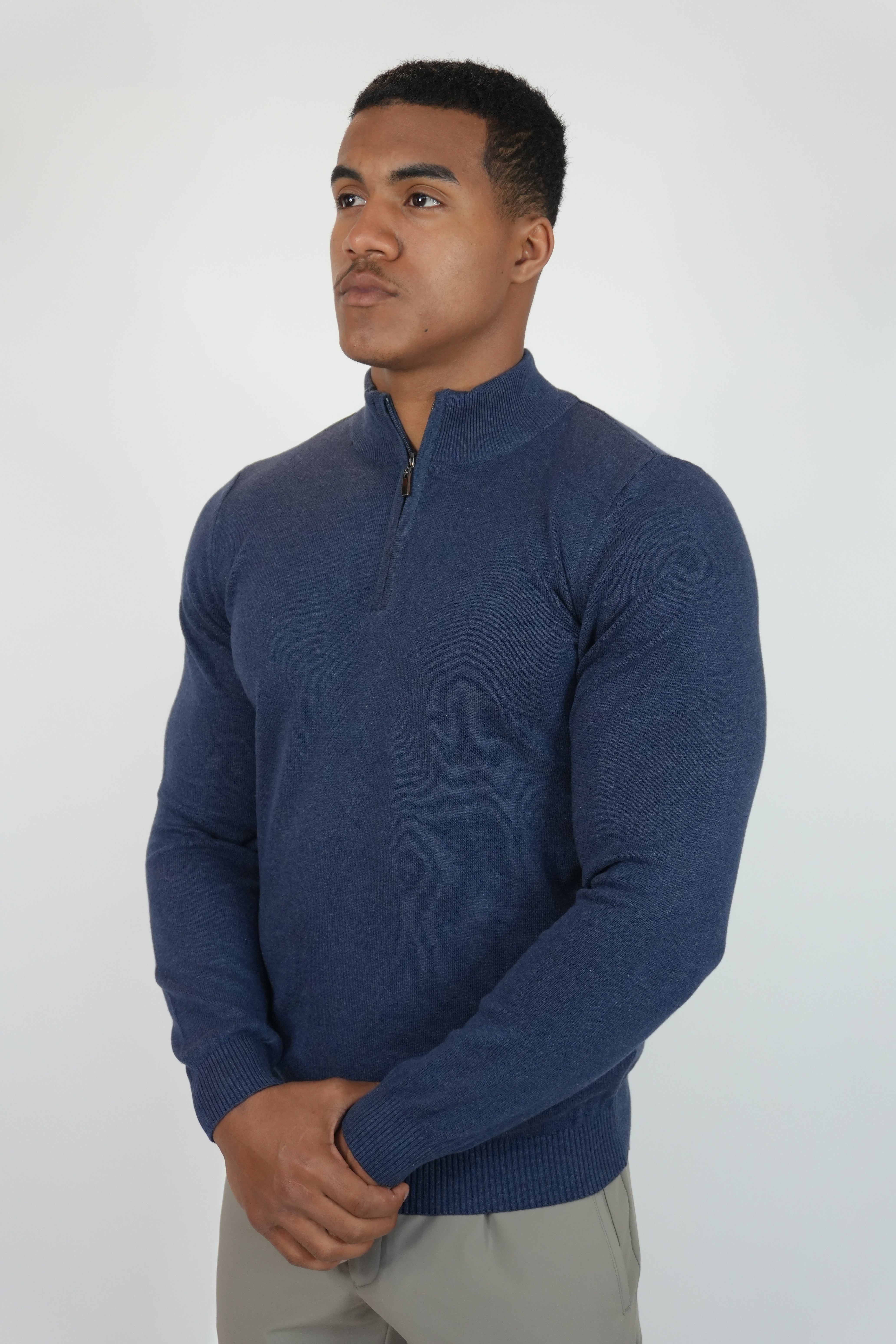 Half-Zip Sweater Navy Blue