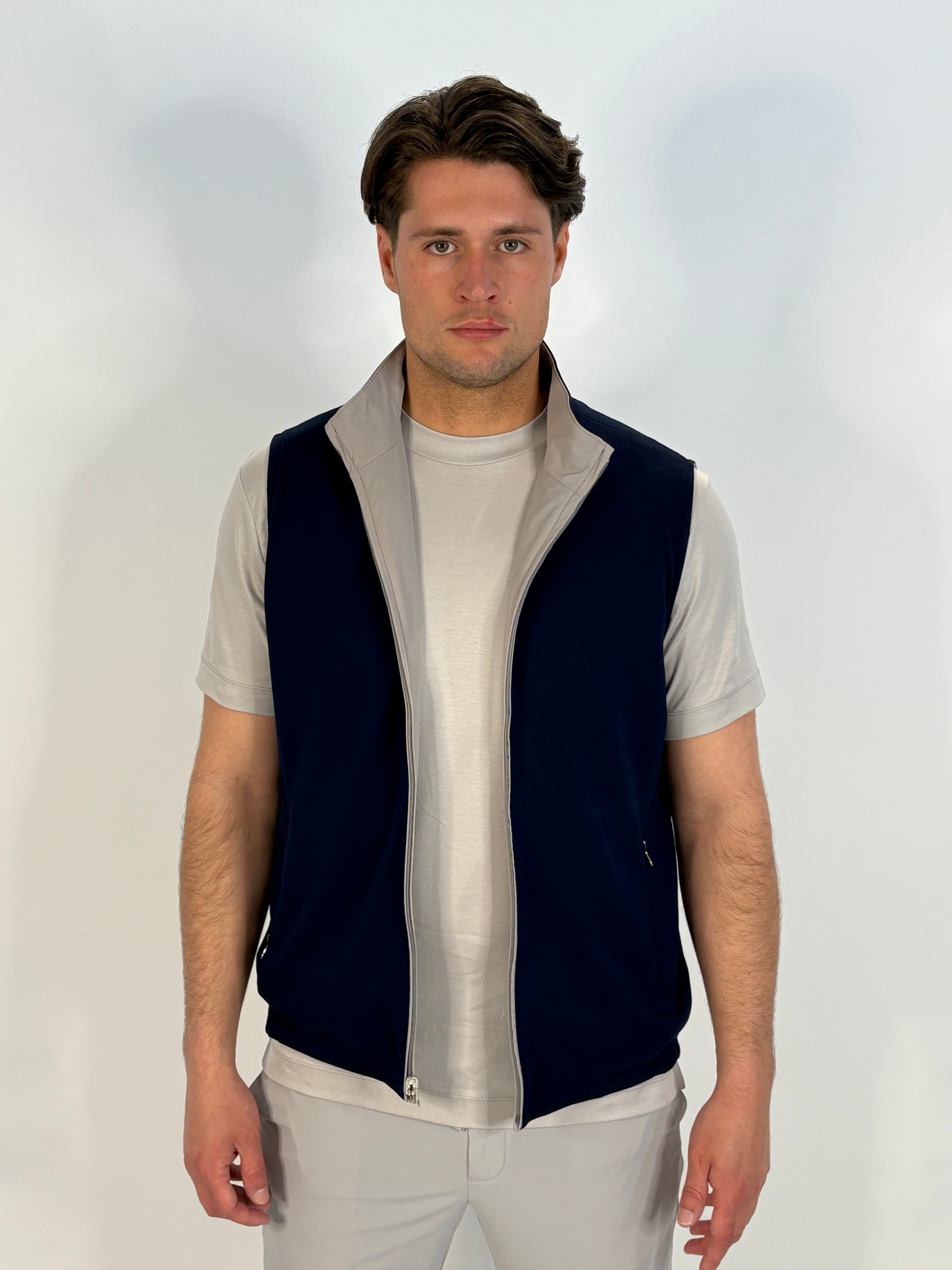 Marfélli Two-Sided Gilet Light Grey/Navy