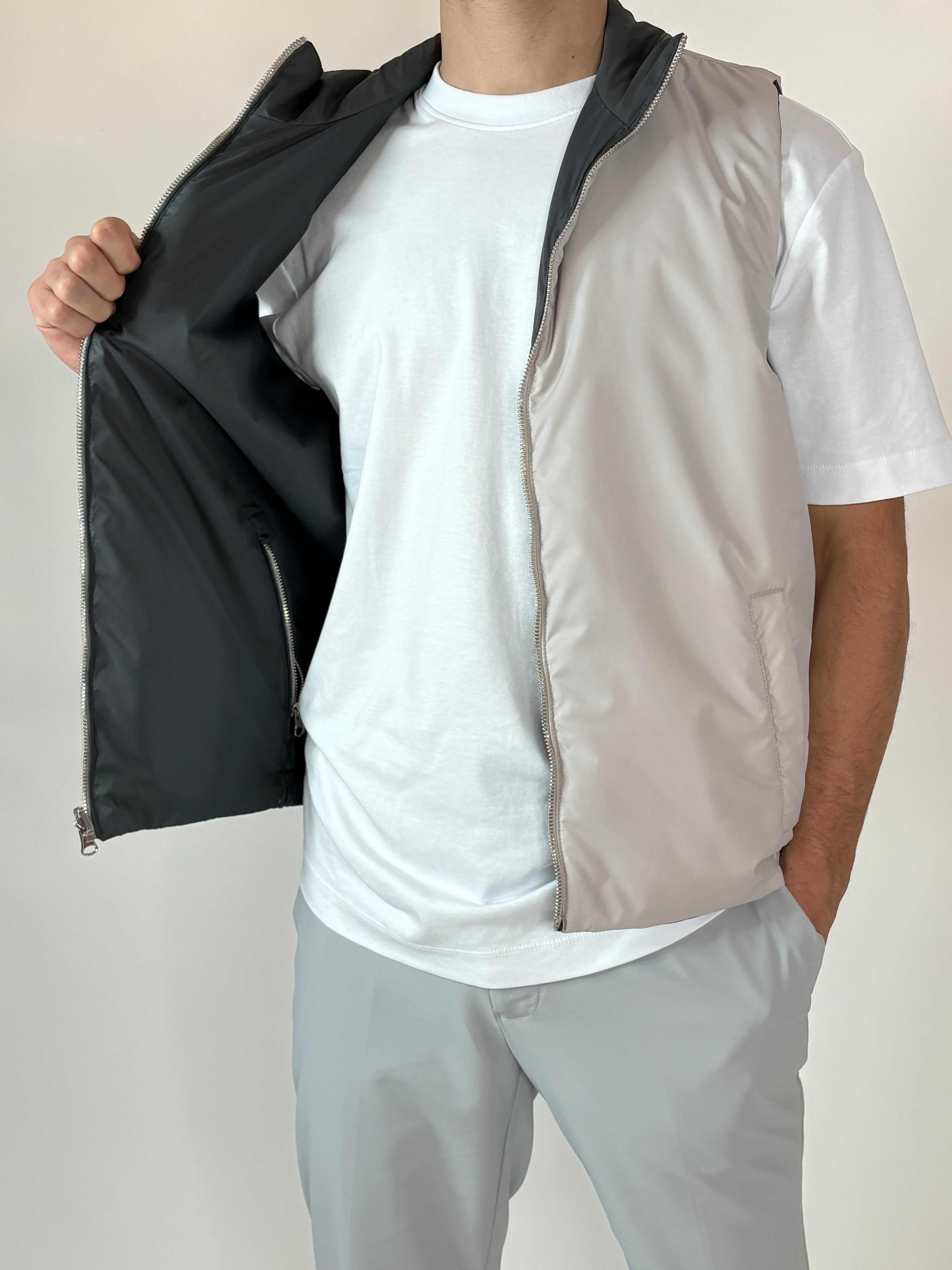 Dubbelzijdige Bodywarmer Antraciet