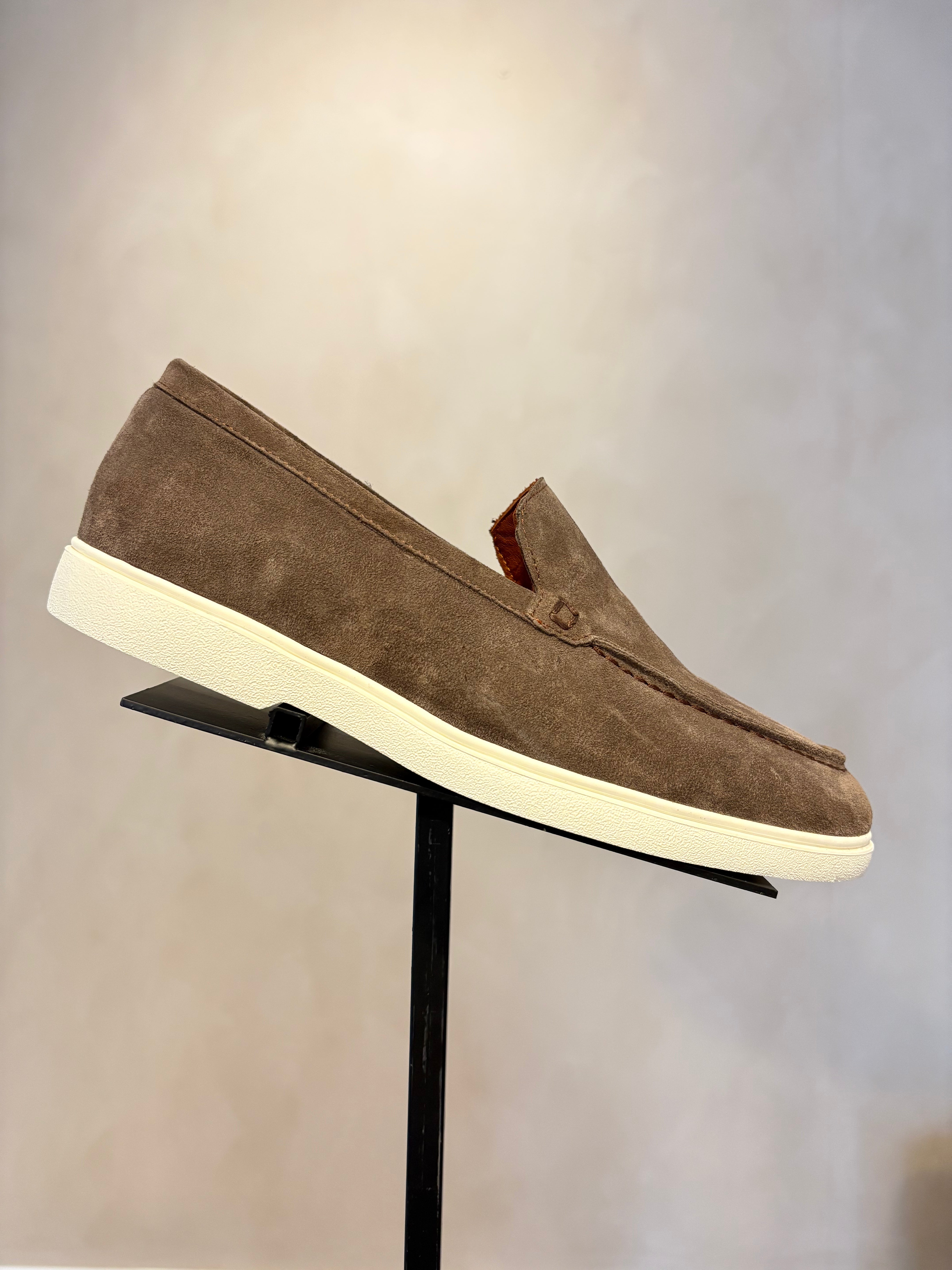 Suede Loafers Taupe