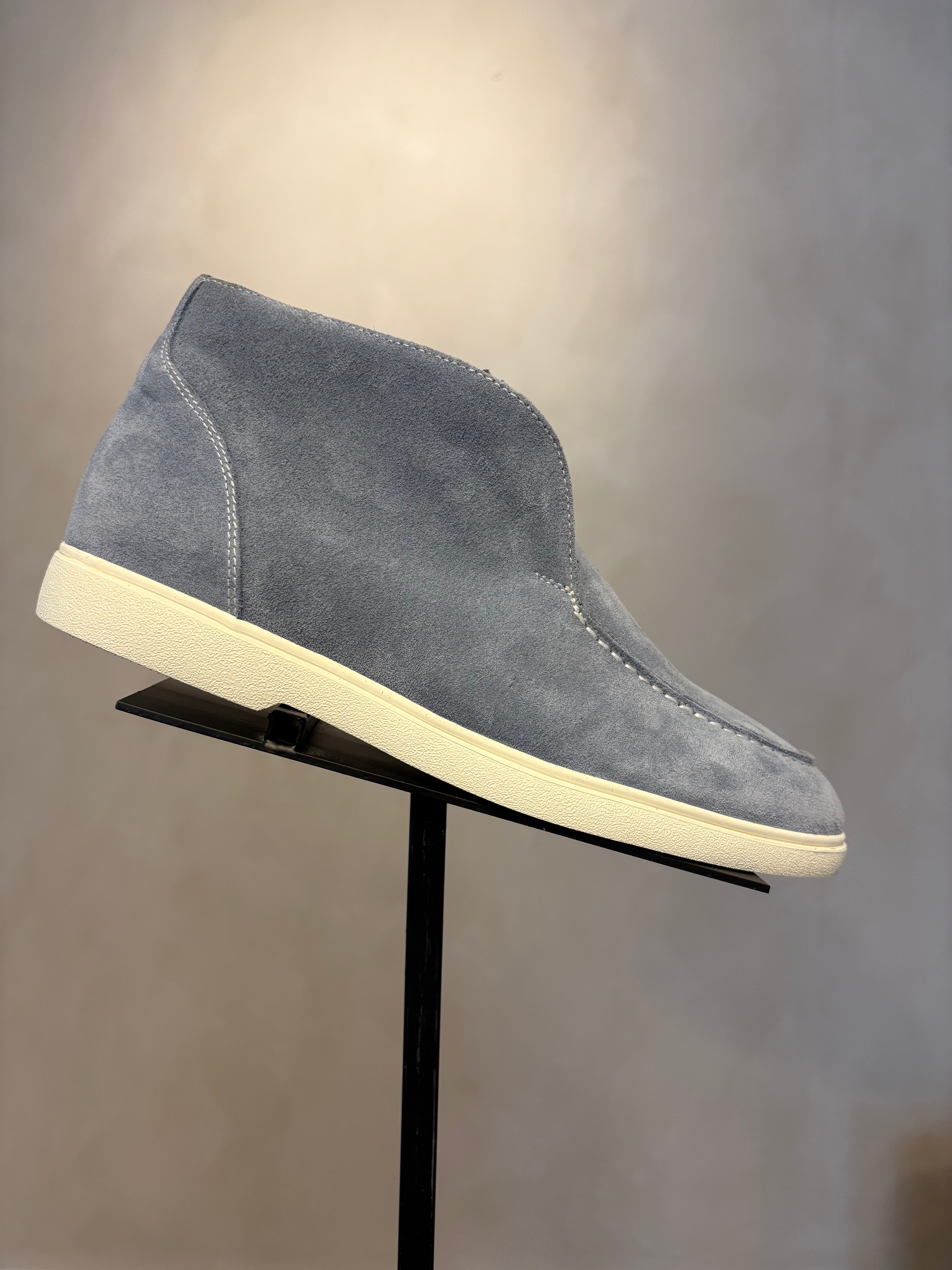 Suede Loafers Light Blue