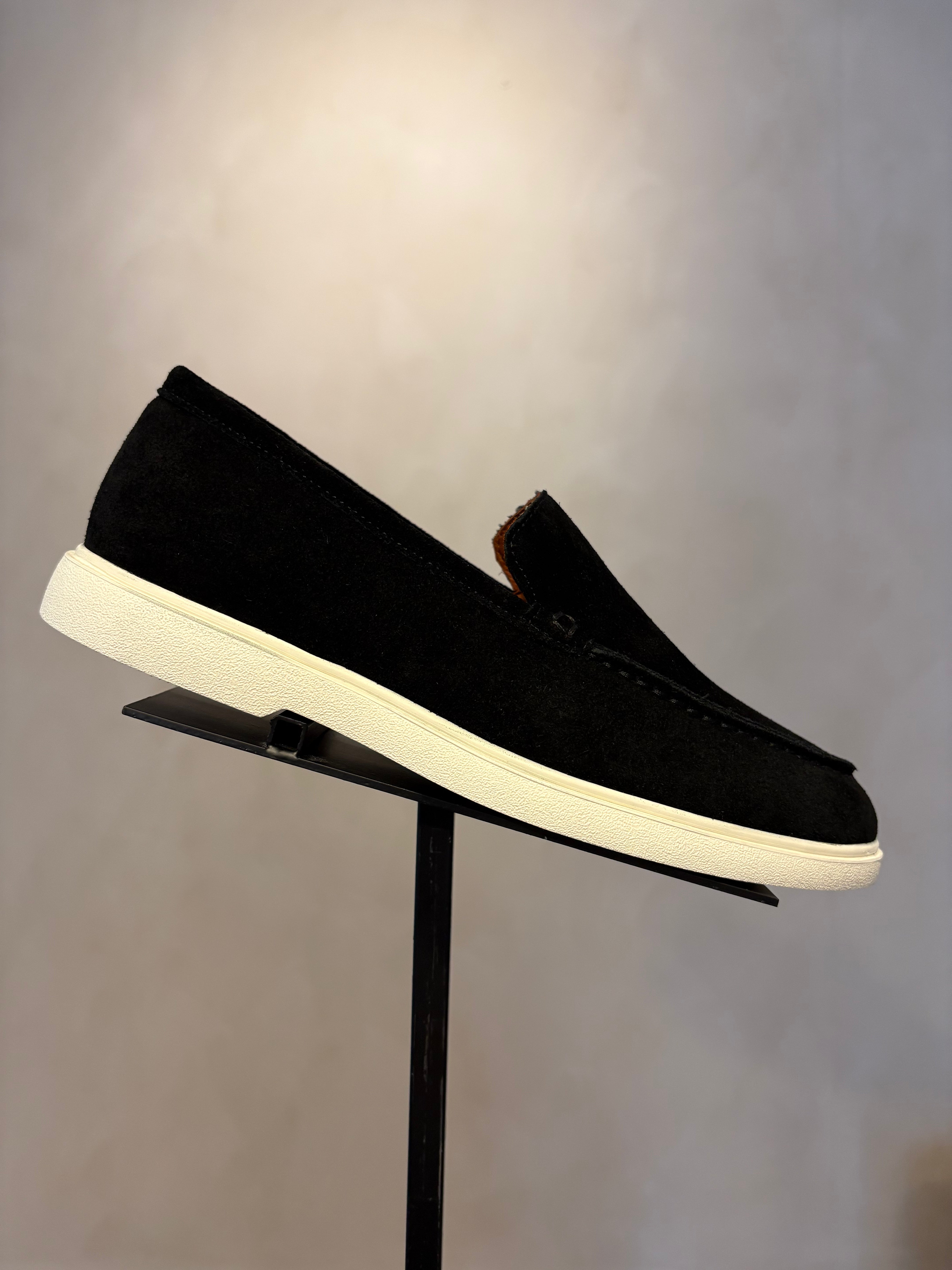 Suede Loafers Black