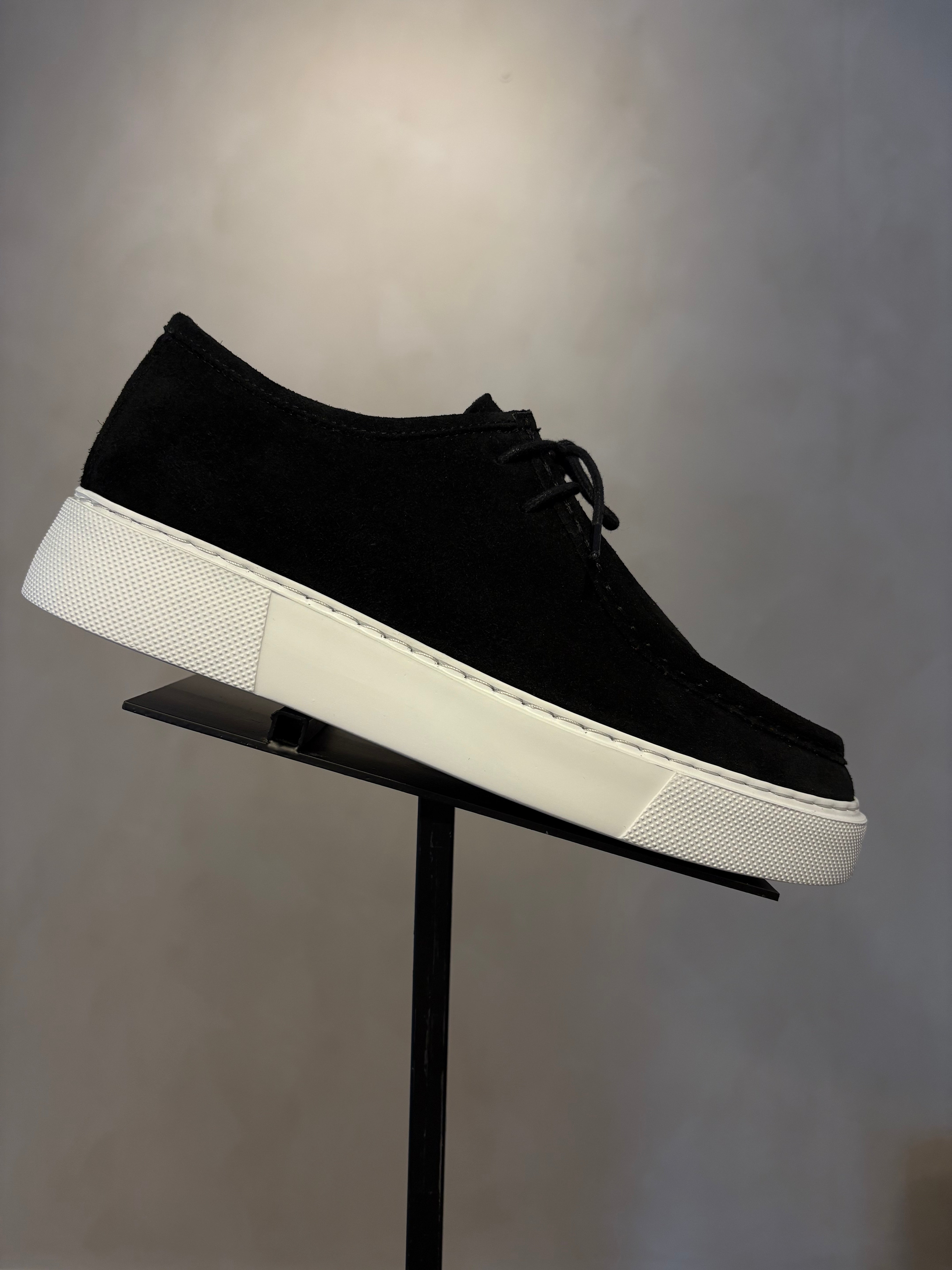 Suede Loafers Met Veters Black