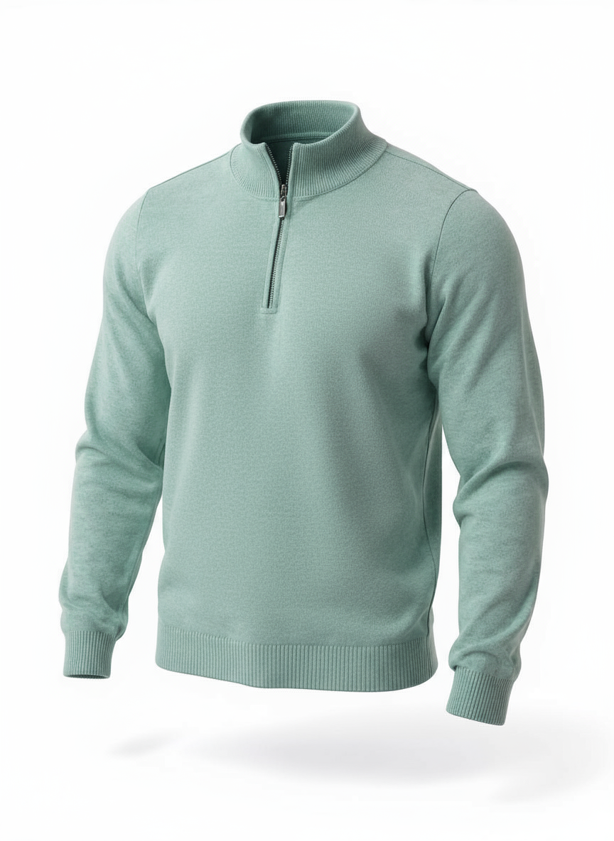 Half-Zip Sweater Green