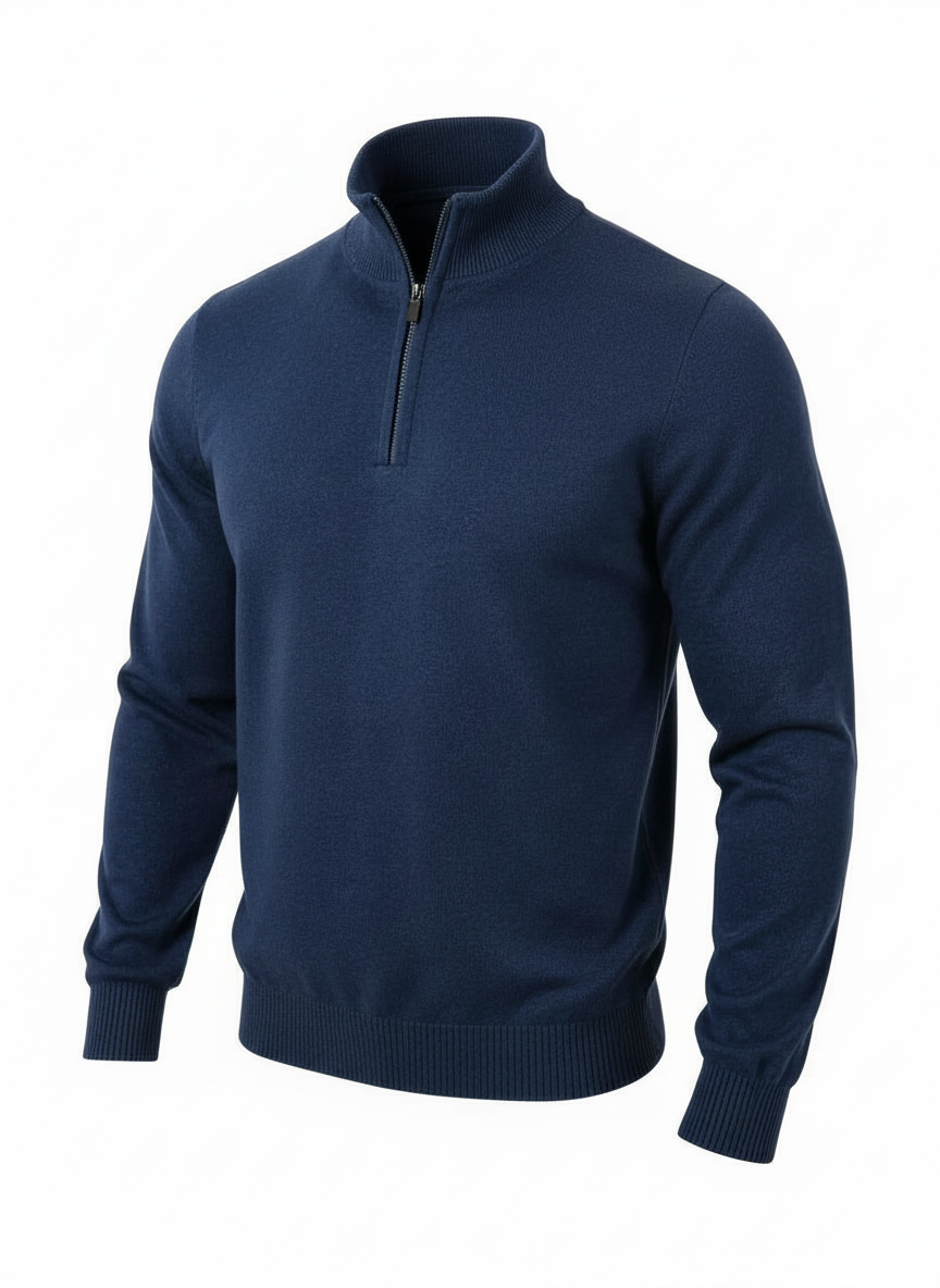 Half-Zip Sweater Navy Blue
